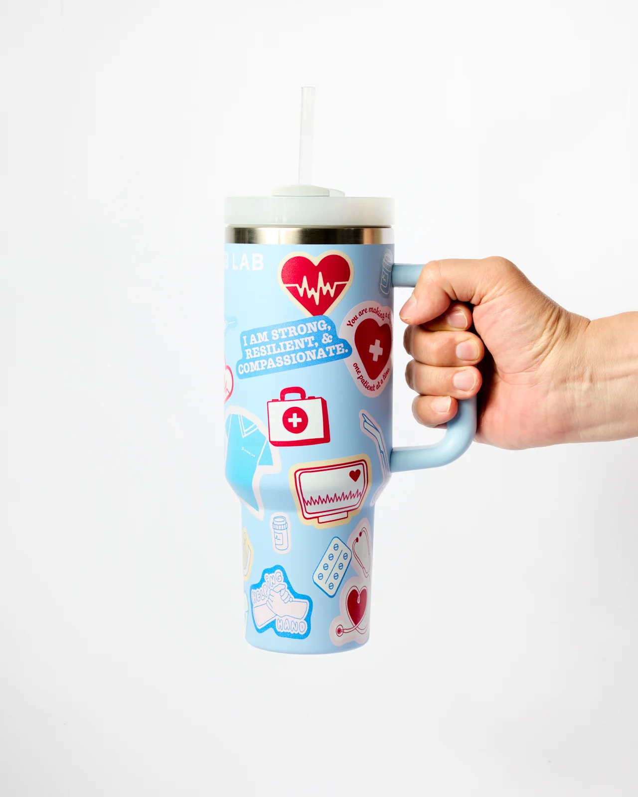 Blue 40oz Jumbo Sippy Cup - Healthcare Edition - Image 5
