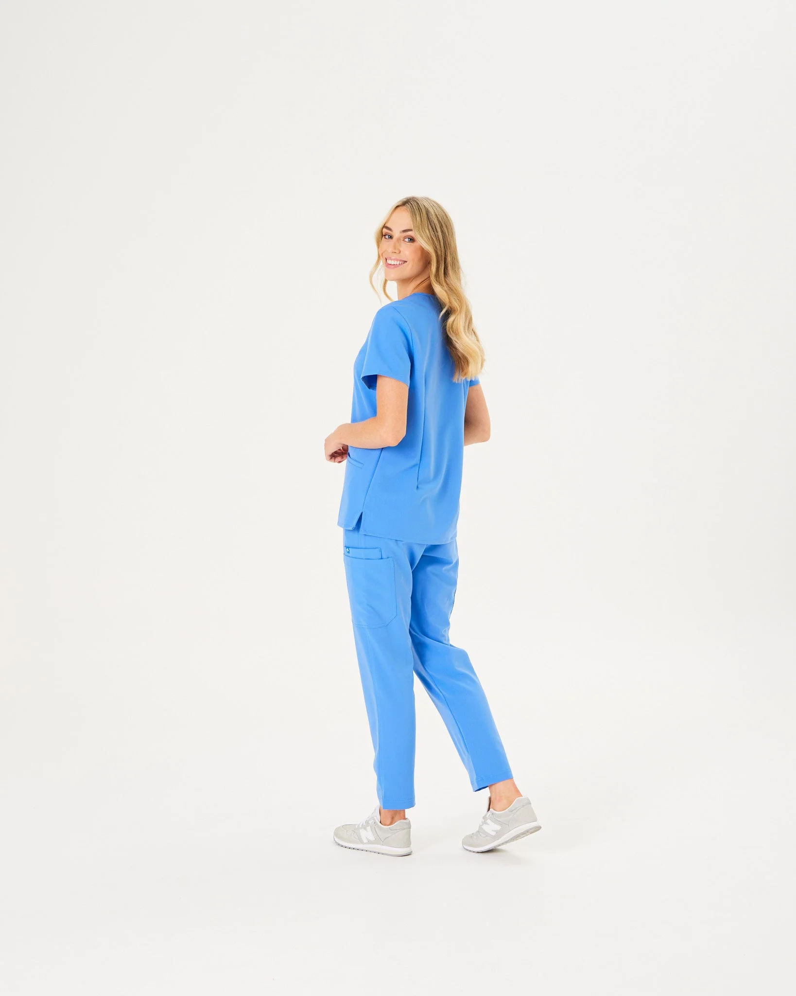 CLARISSA Skinny Leg Scrub Pants - Ceil | SLTECH™ - Image 3