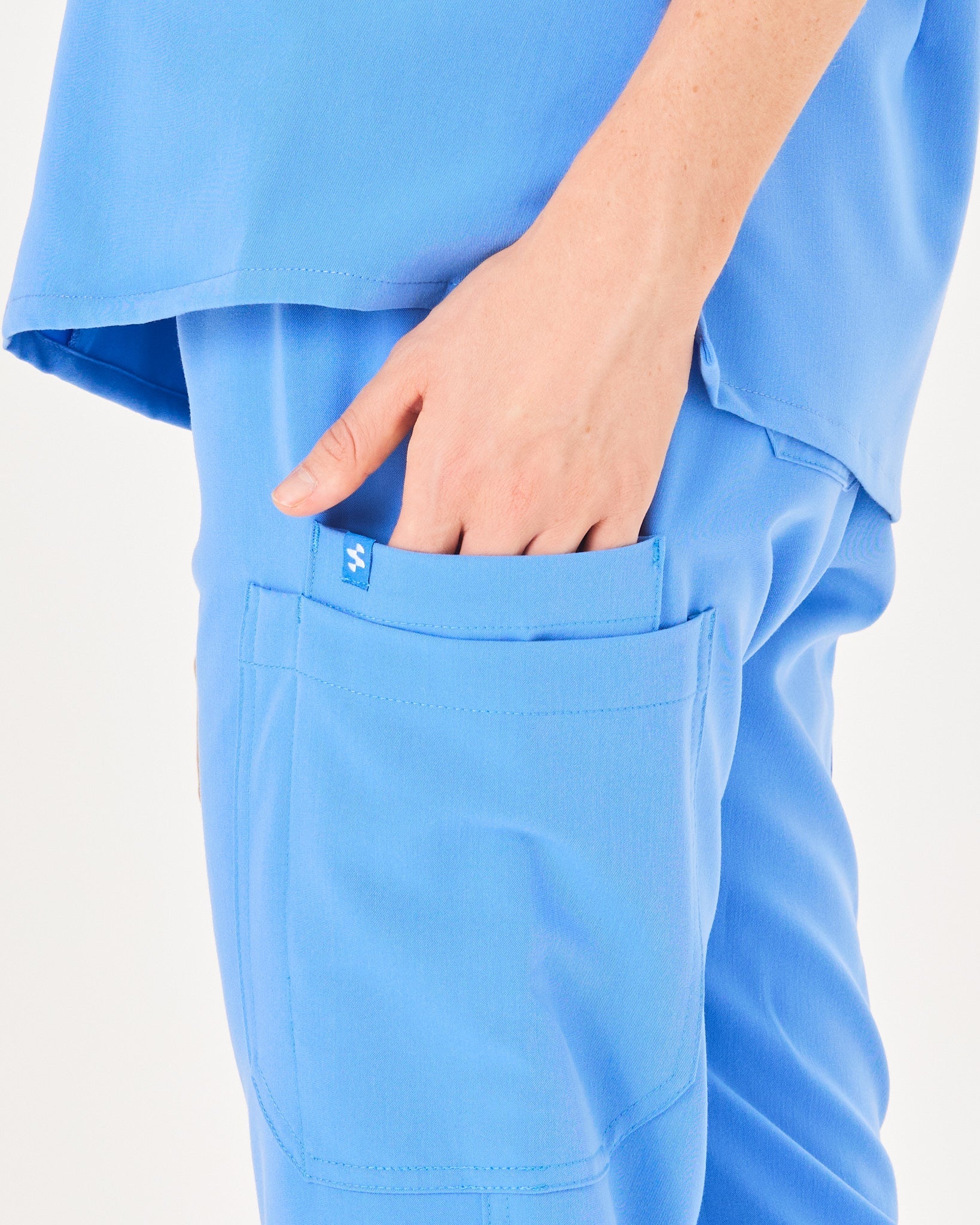 CLARISSA Skinny Leg Scrub Pants - Ceil | SLTECH™ - Image 5