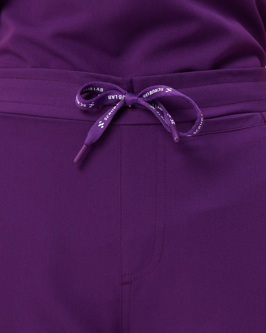 CLARISSA Skinny Leg Scrub Pants - Aubergine | SLTECH™ - Image 10
