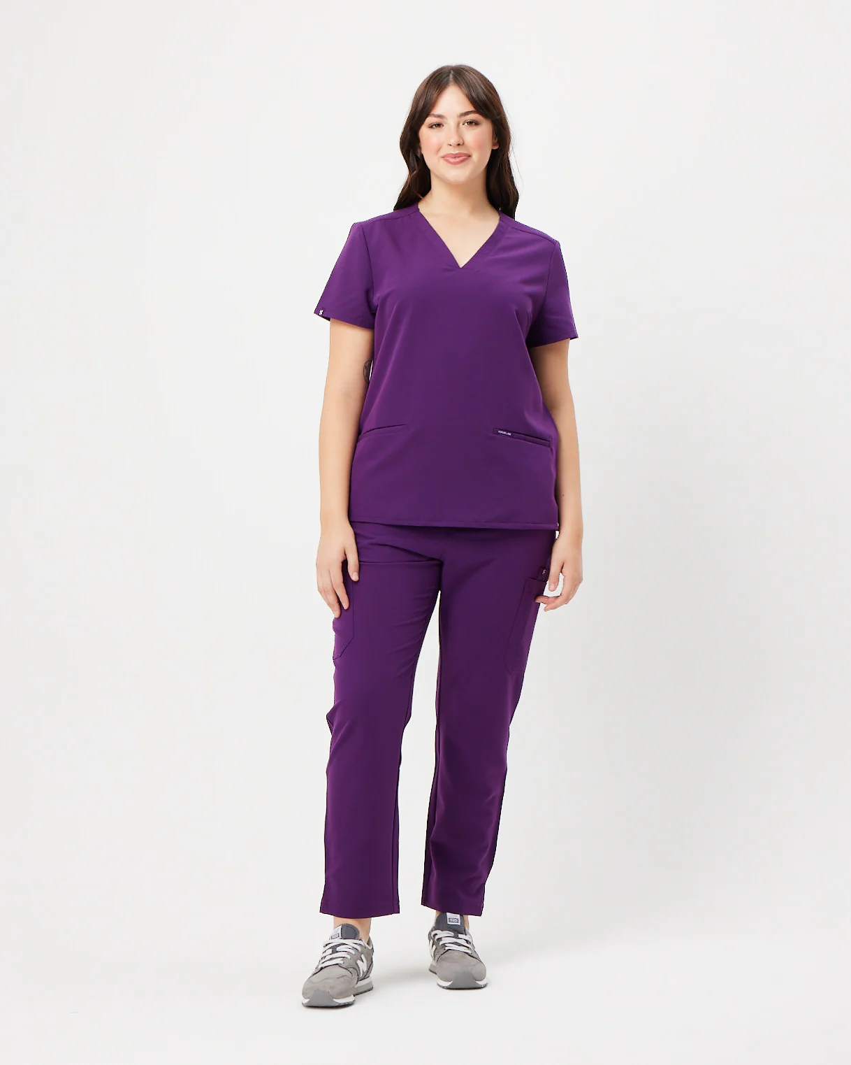 CLARISSA Skinny Leg Scrub Pants - Aubergine | SLTECH™ - Image 3