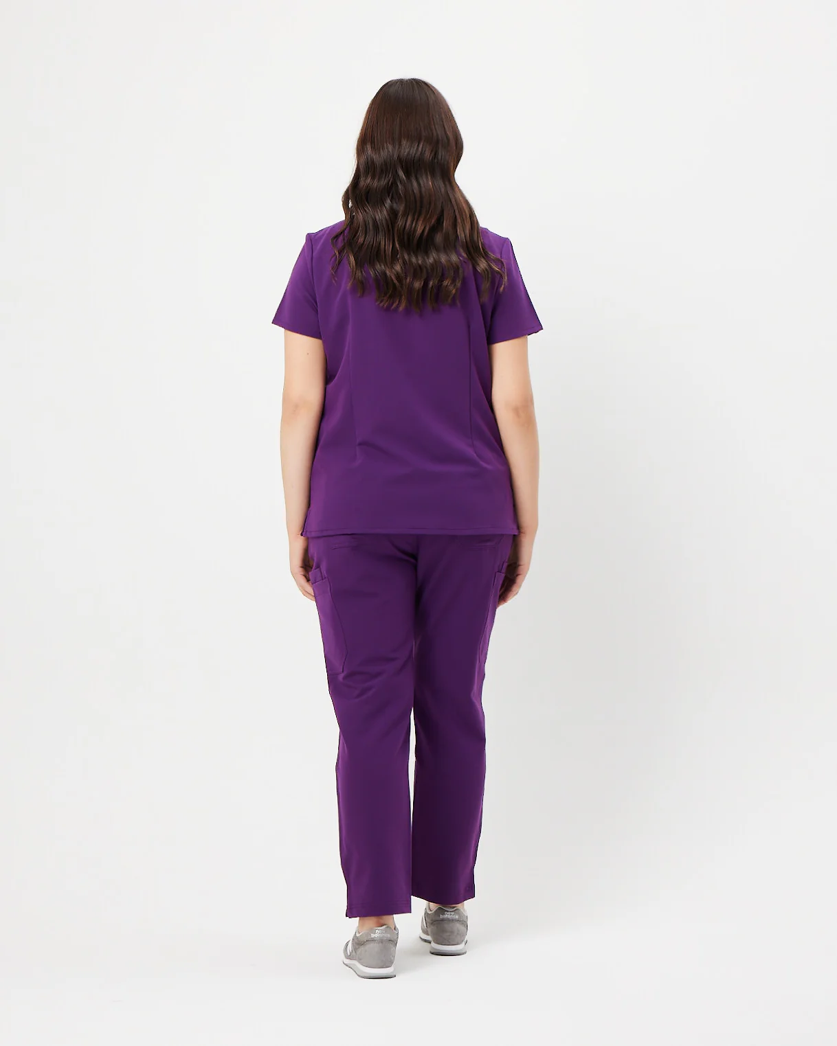 CLARISSA Skinny Leg Scrub Pants - Aubergine | SLTECH™ - Image 5