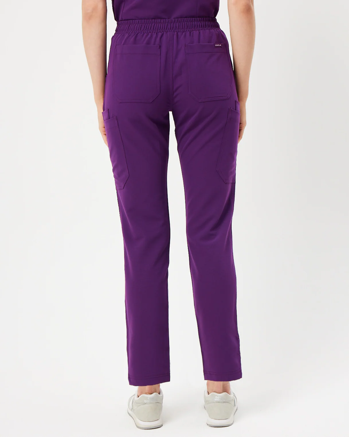 CLARISSA Skinny Leg Scrub Pants - Aubergine | SLTECH™ - Image 6