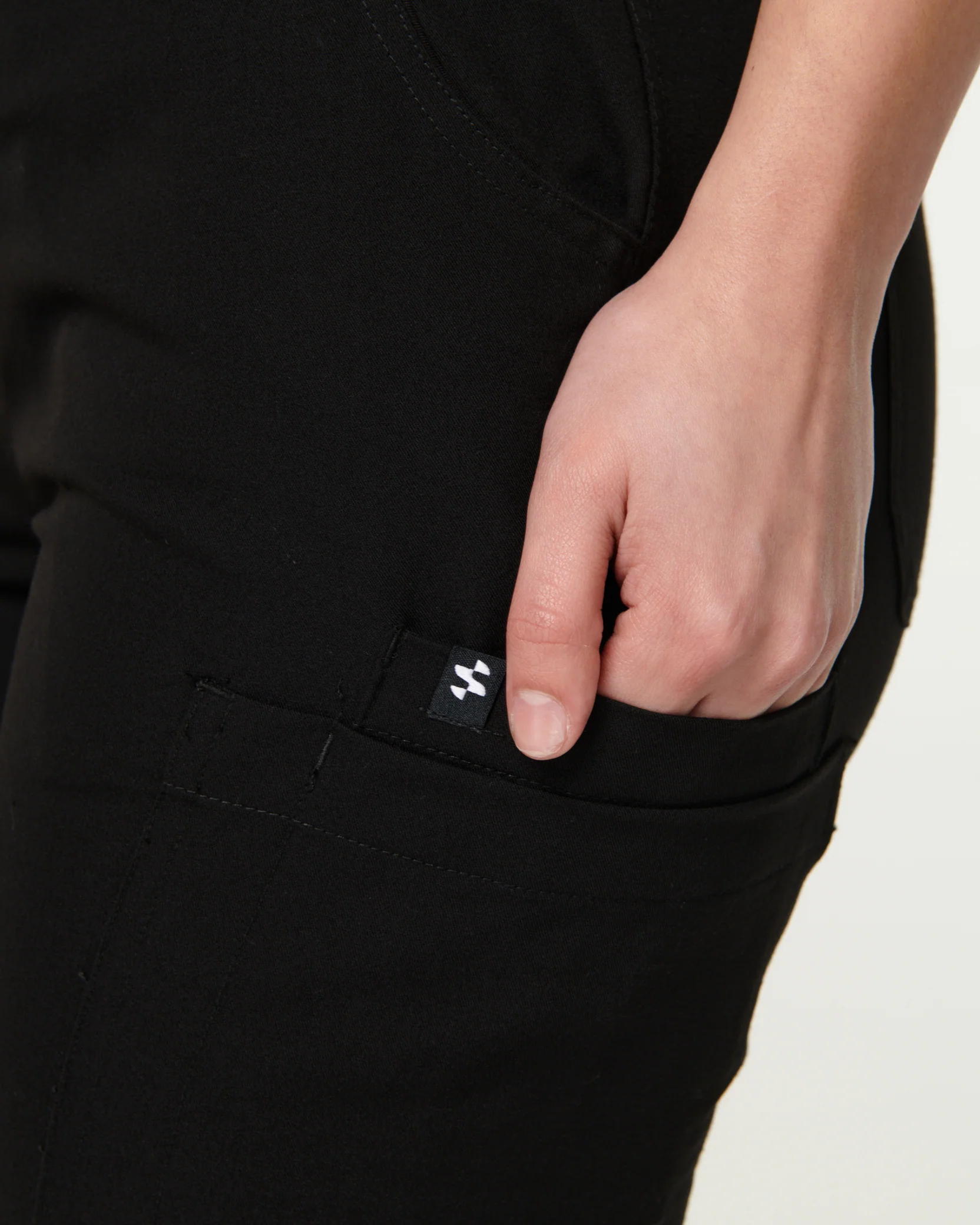 CLARISSA Skinny Leg Scrub Pants - Black | SLTECH™ - Image 10