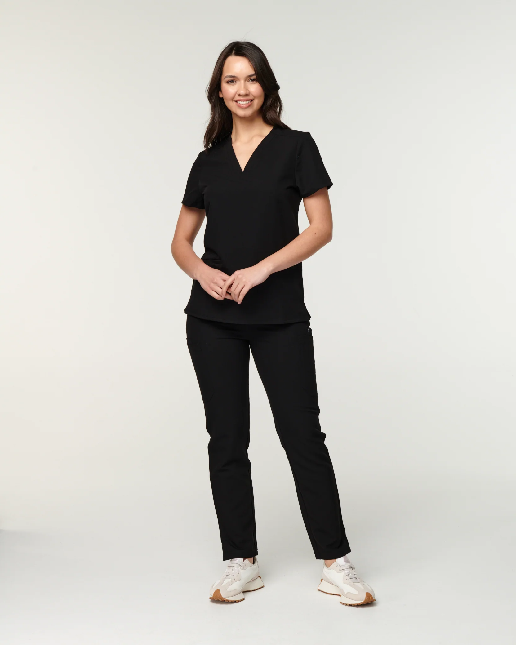 CLARISSA Skinny Leg Scrub Pants - Black | SLTECH™ - Image 3