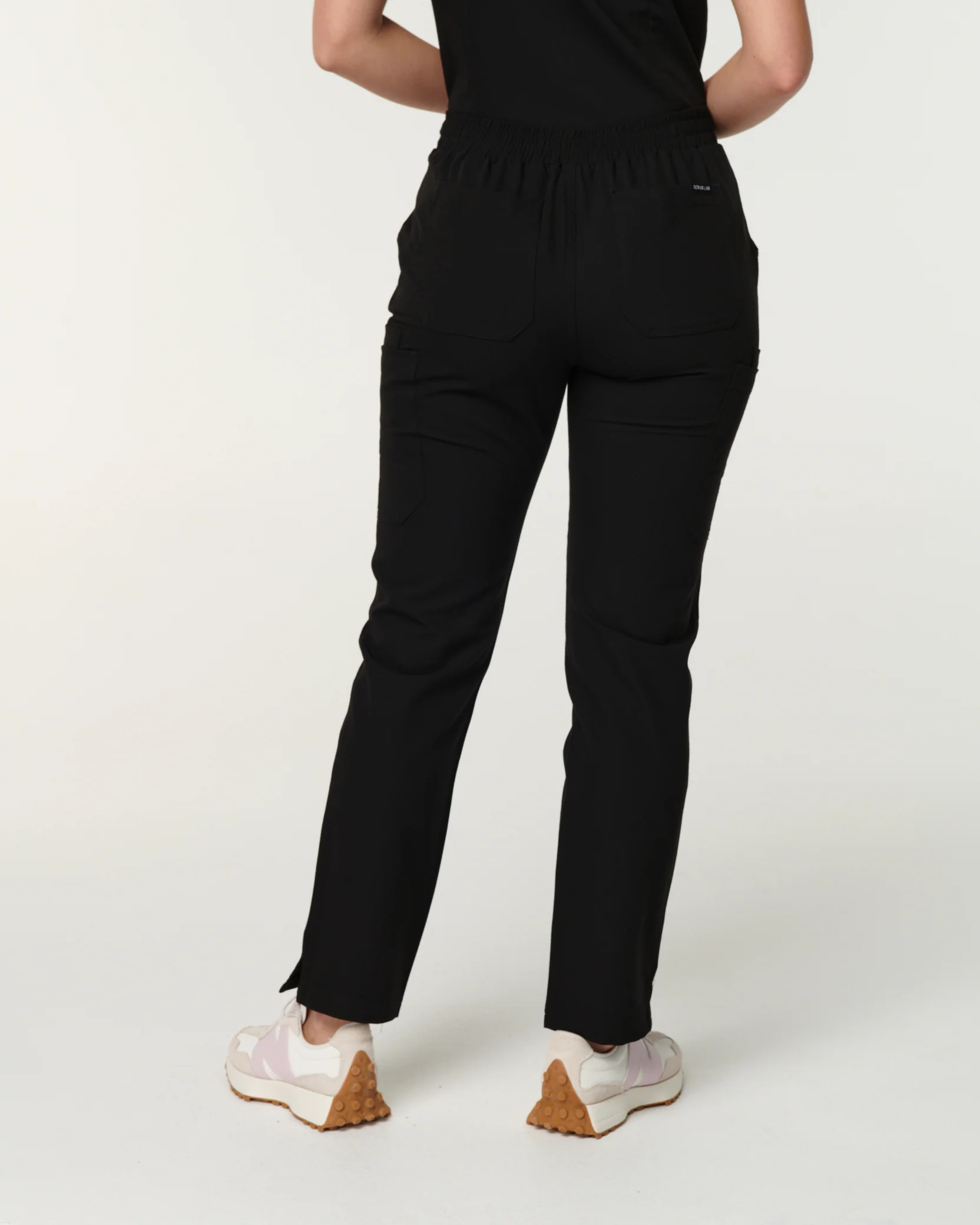 CLARISSA Skinny Leg Scrub Pants - Black | SLTECH™ - Image 5