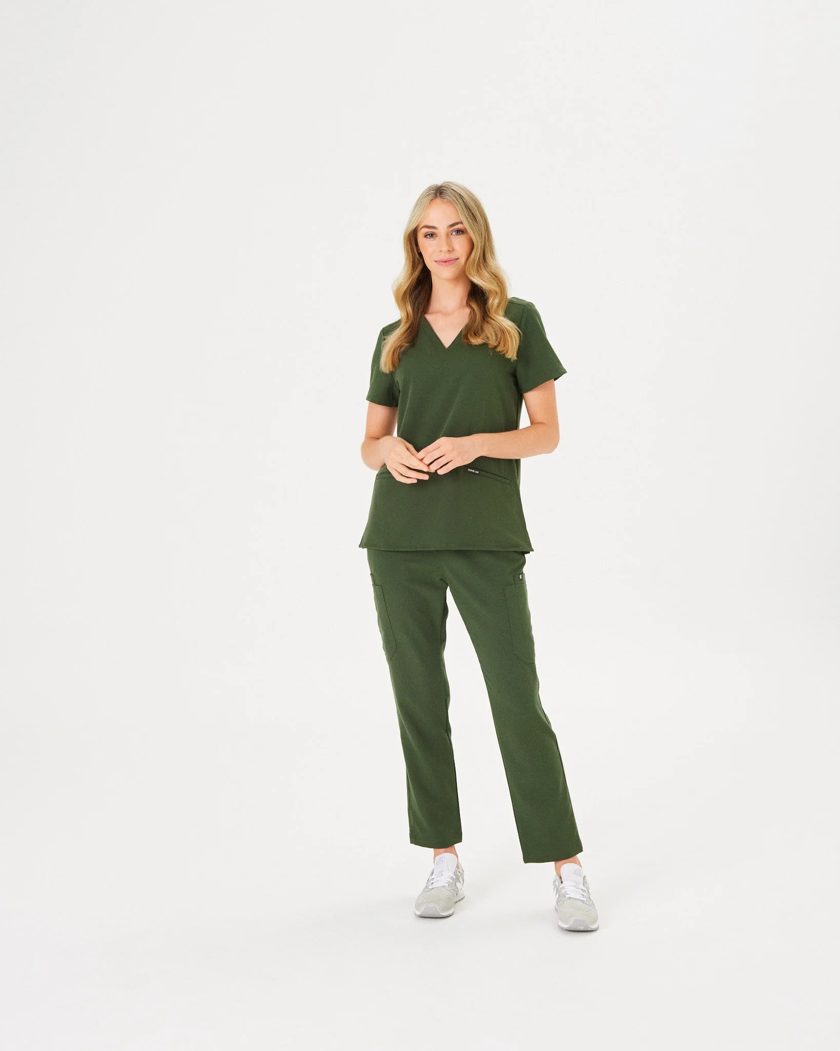CLARISSA Skinny Leg Scrub Pants - Combat Khaki | SLTECH™ - Image 3