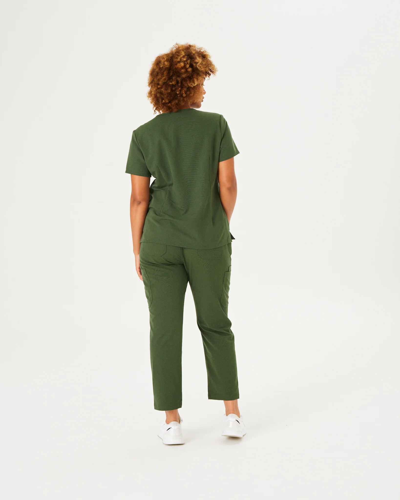 CLARISSA Skinny Leg Scrub Pants - Combat Khaki | SLTECH™ - Image 4