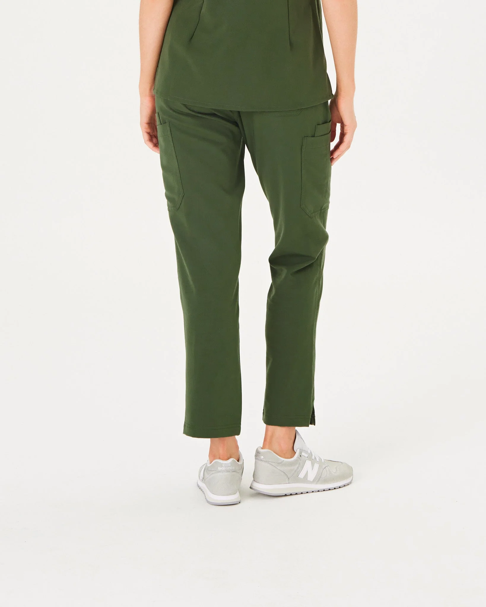 CLARISSA Skinny Leg Scrub Pants - Combat Khaki | SLTECH™ - Image 5