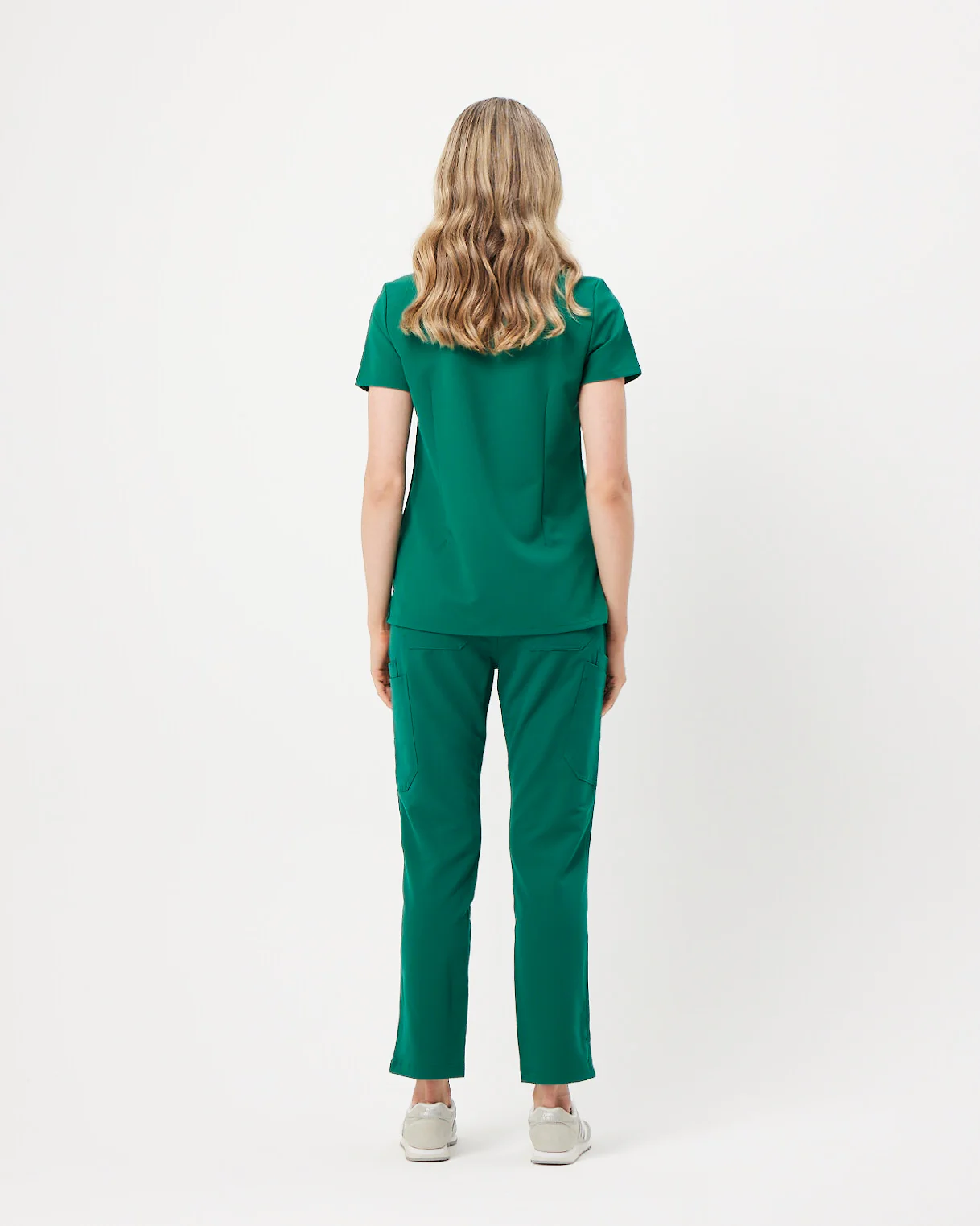 CLARISSA Skinny Leg Scrub Pants - Hunter Green | SLTECH™ - Image 4