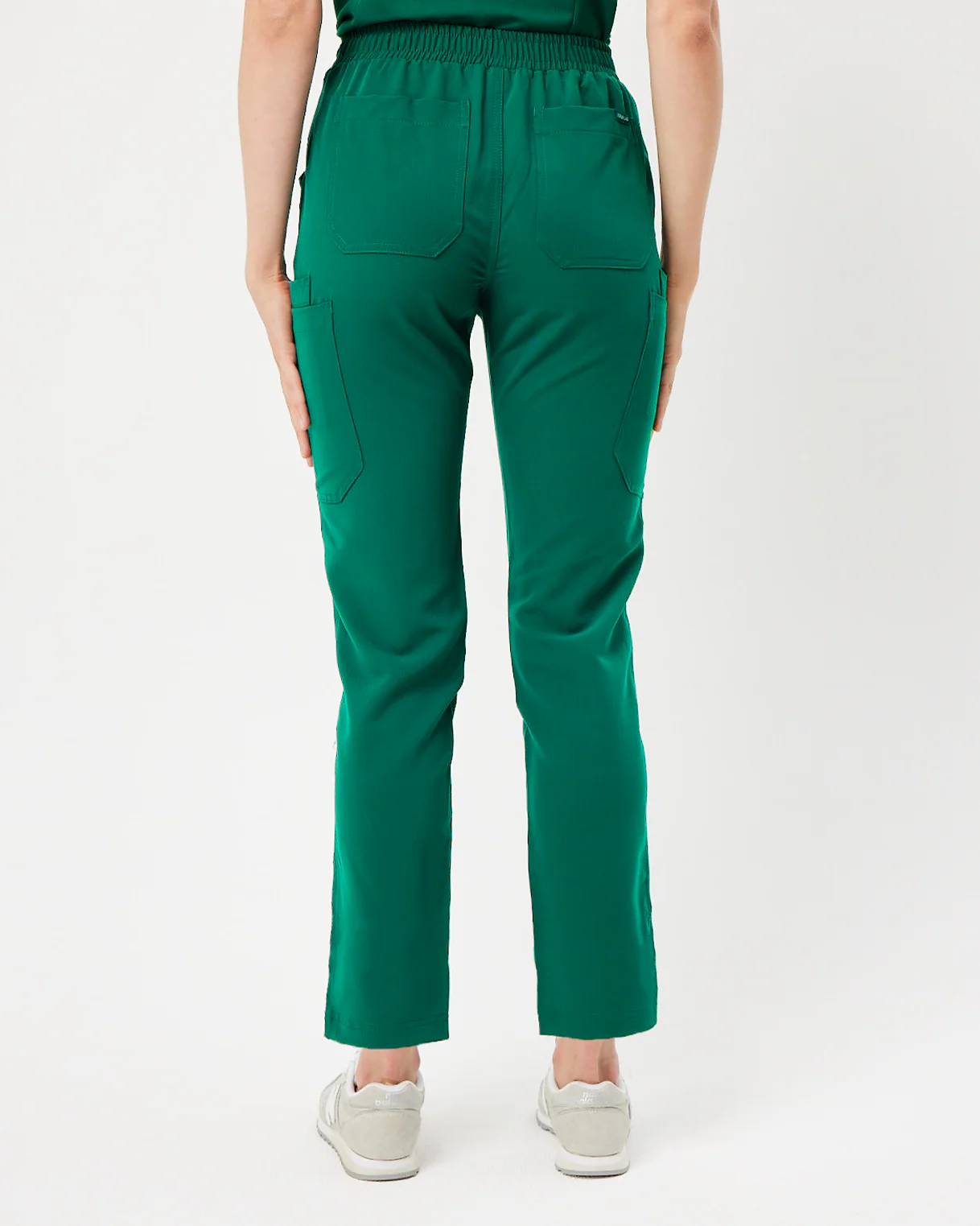 CLARISSA Skinny Leg Scrub Pants - Hunter Green | SLTECH™ - Image 6