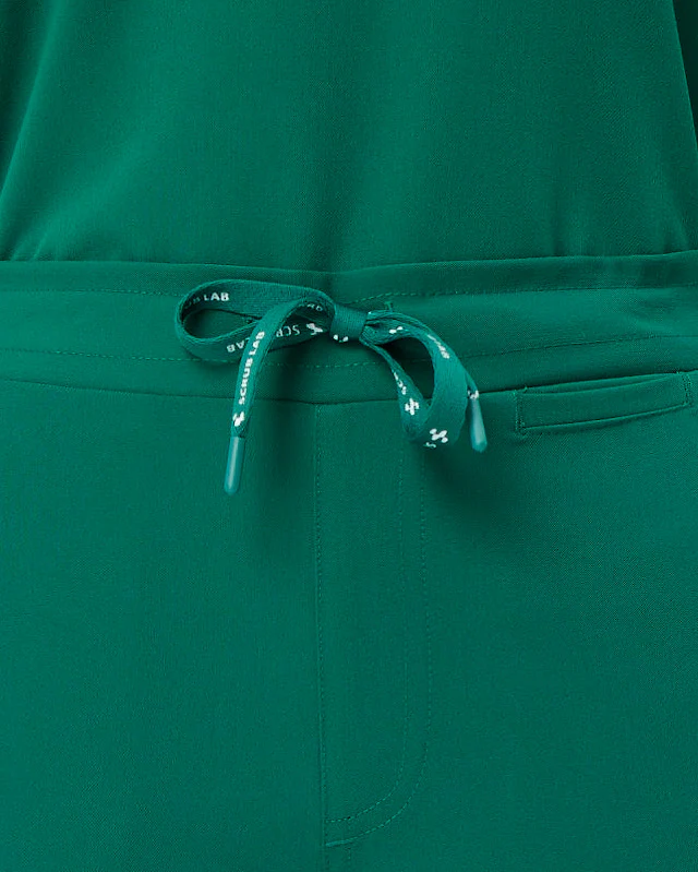 CLARISSA Skinny Leg Scrub Pants - Hunter Green | SLTECH™ - Image 9
