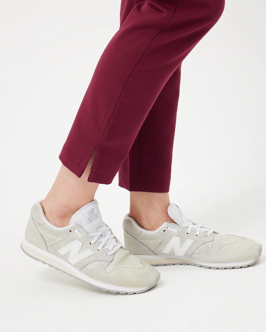 CLARISSA Skinny Leg Scrub Pants - Maroon | SLTECH™ - Image 10