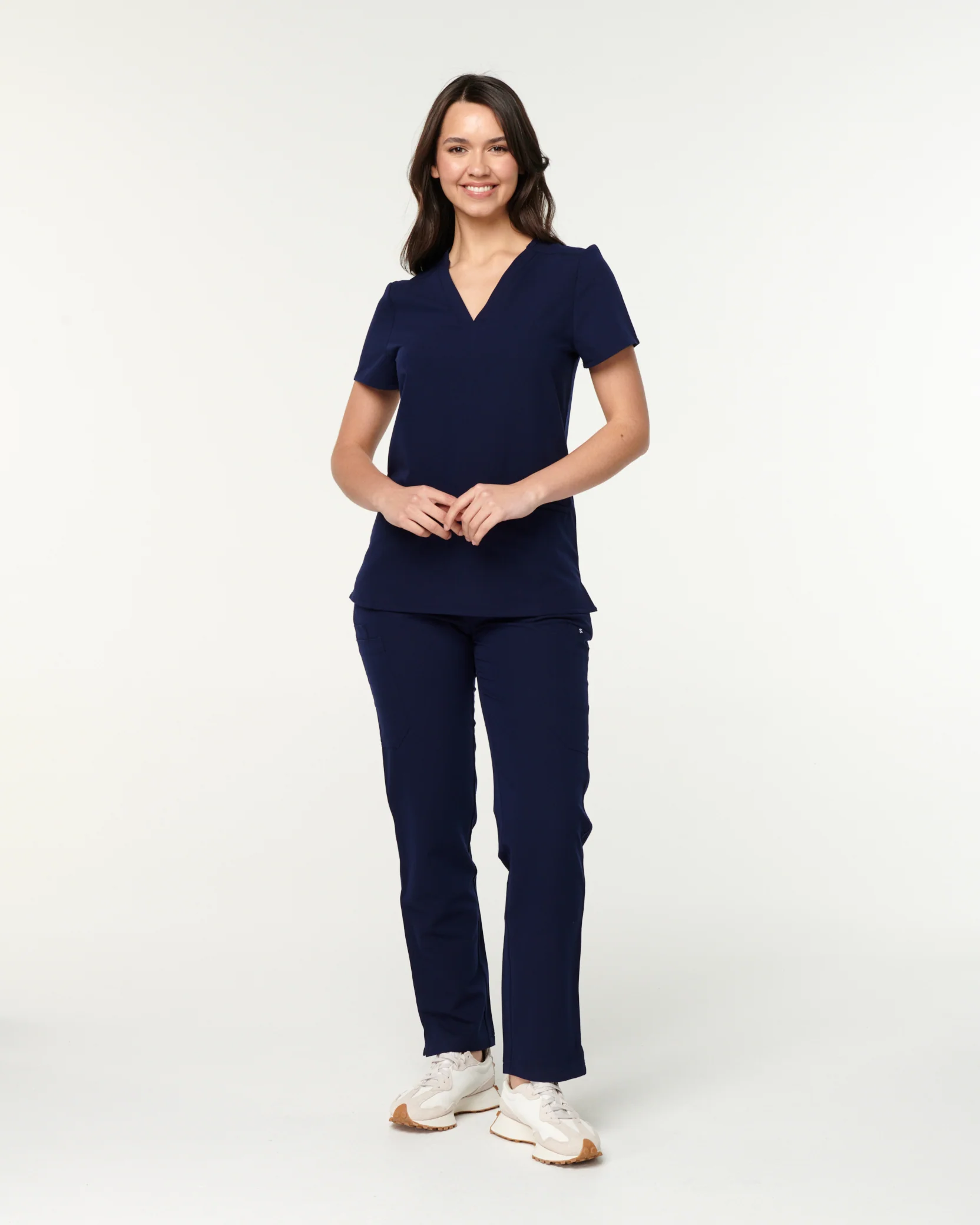 CLARISSA Skinny Leg Scrub Pants - Navy | SLTECH™ - Image 3