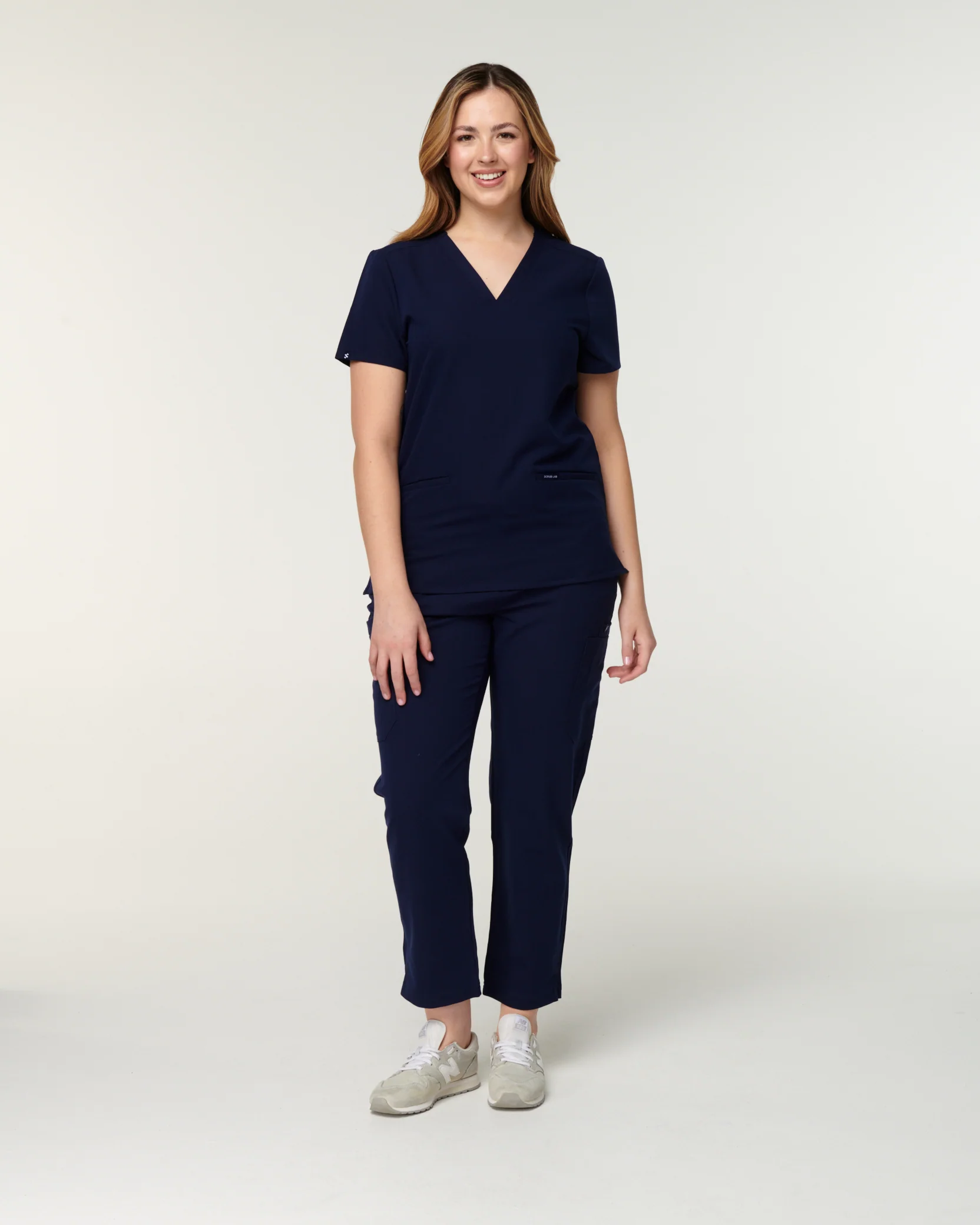 CLARISSA Skinny Leg Scrub Pants - Navy | SLTECH™ - Image 4