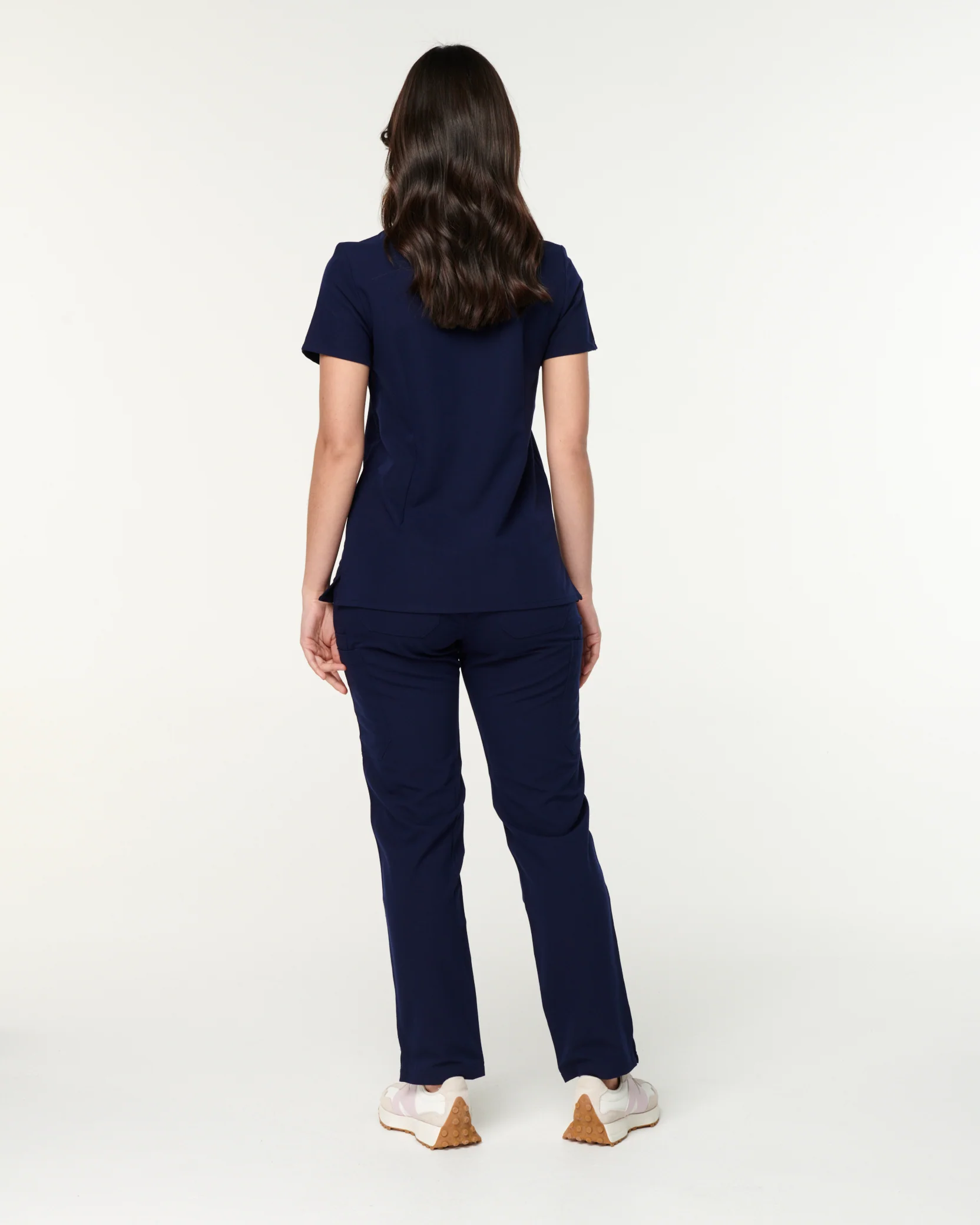 CLARISSA Skinny Leg Scrub Pants - Navy | SLTECH™ - Image 6