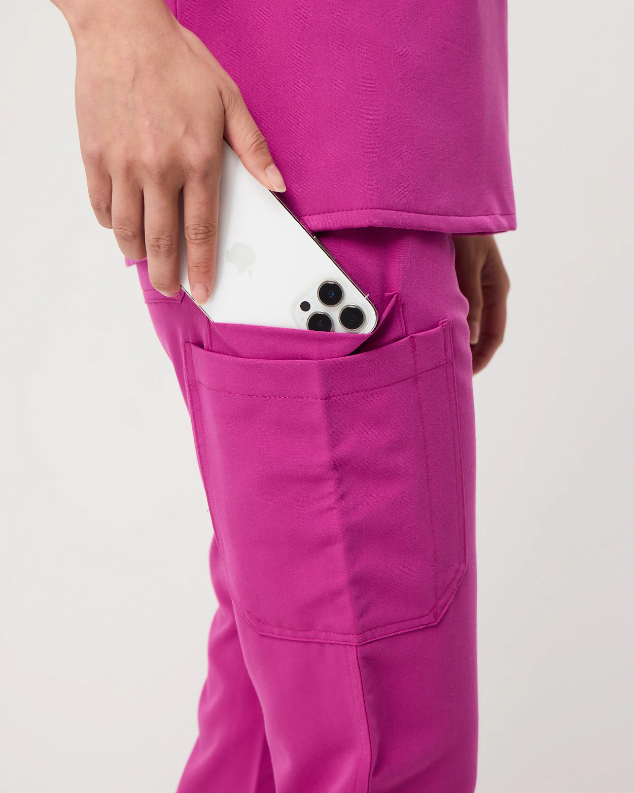 CLARISSA Skinny Leg Scrub Pants - Fuchsia | SLTECH™ - CLEARANCE - Image 8