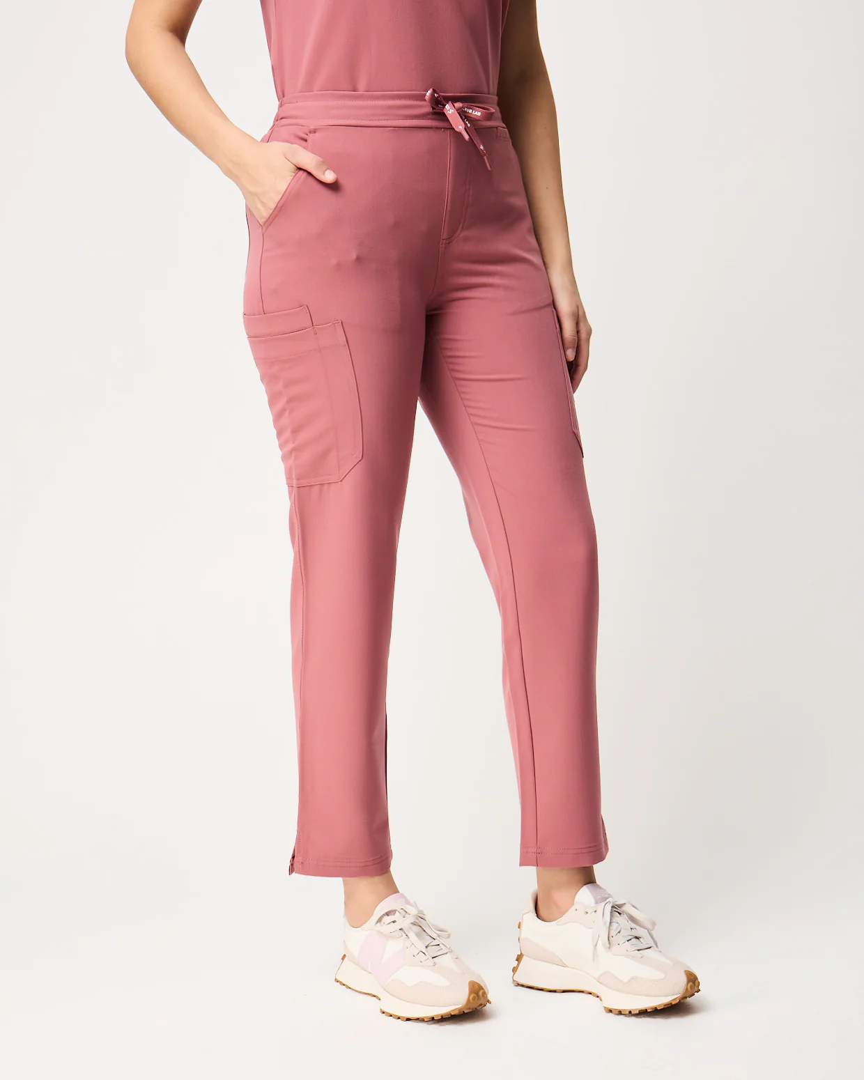 CLARISSA Skinny Leg Scrub Pants - Mauve | SLTECH™ - Image 5