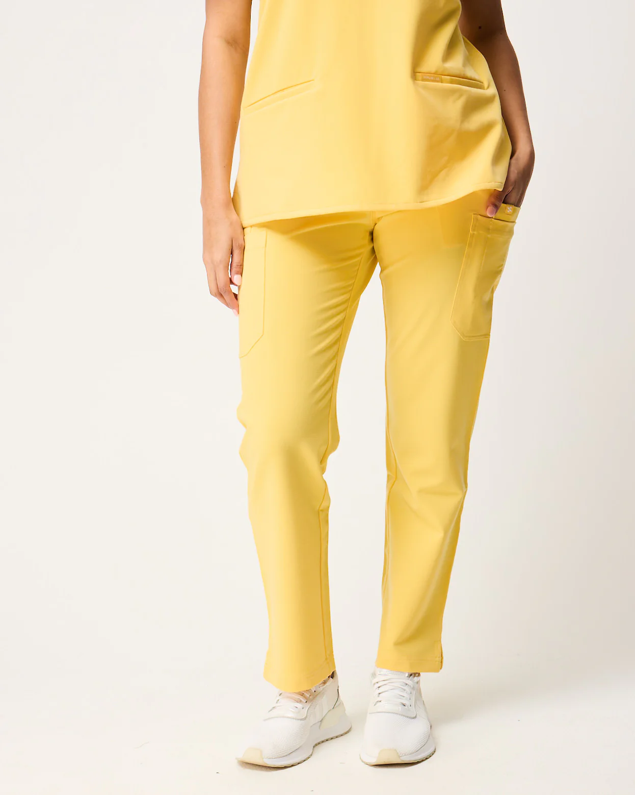 CLARISSA Skinny Leg Scrub Pants - Meadow Yellow | SLTECH™ - Image 3
