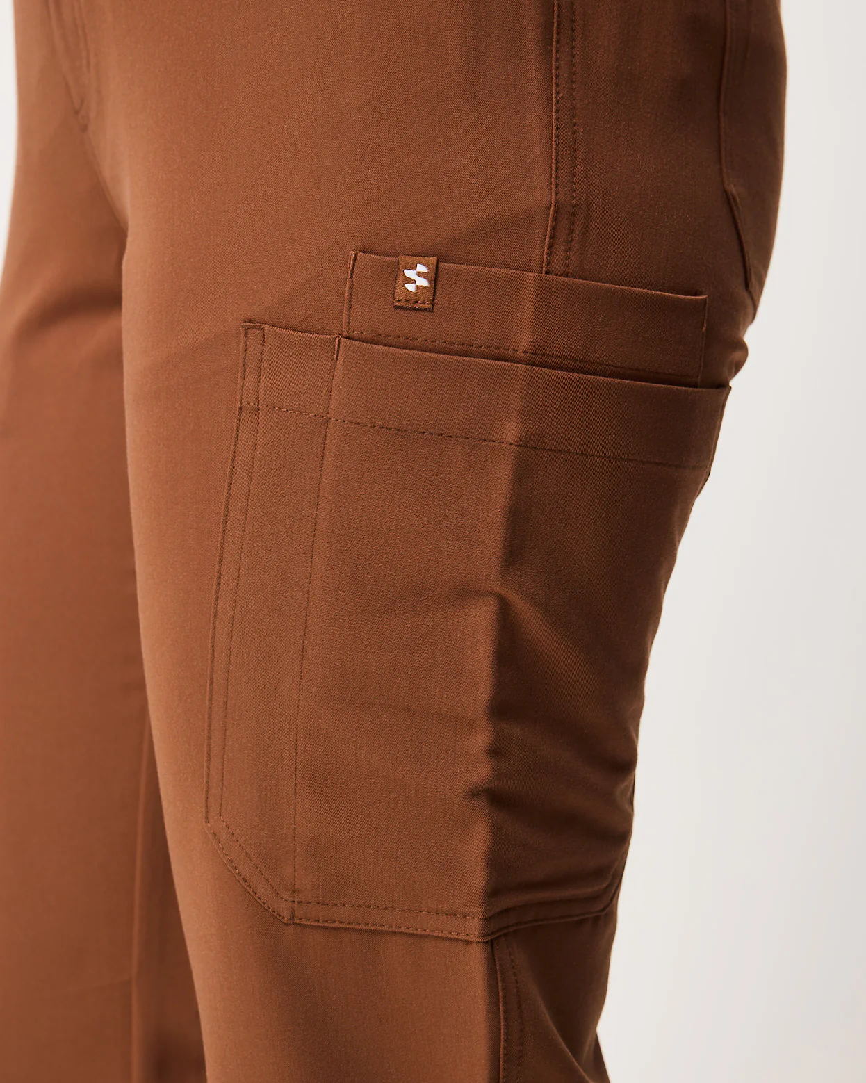 CLARISSA Skinny Leg Scrub Pants - Pecan Brown | SLTECH™ - Image 8