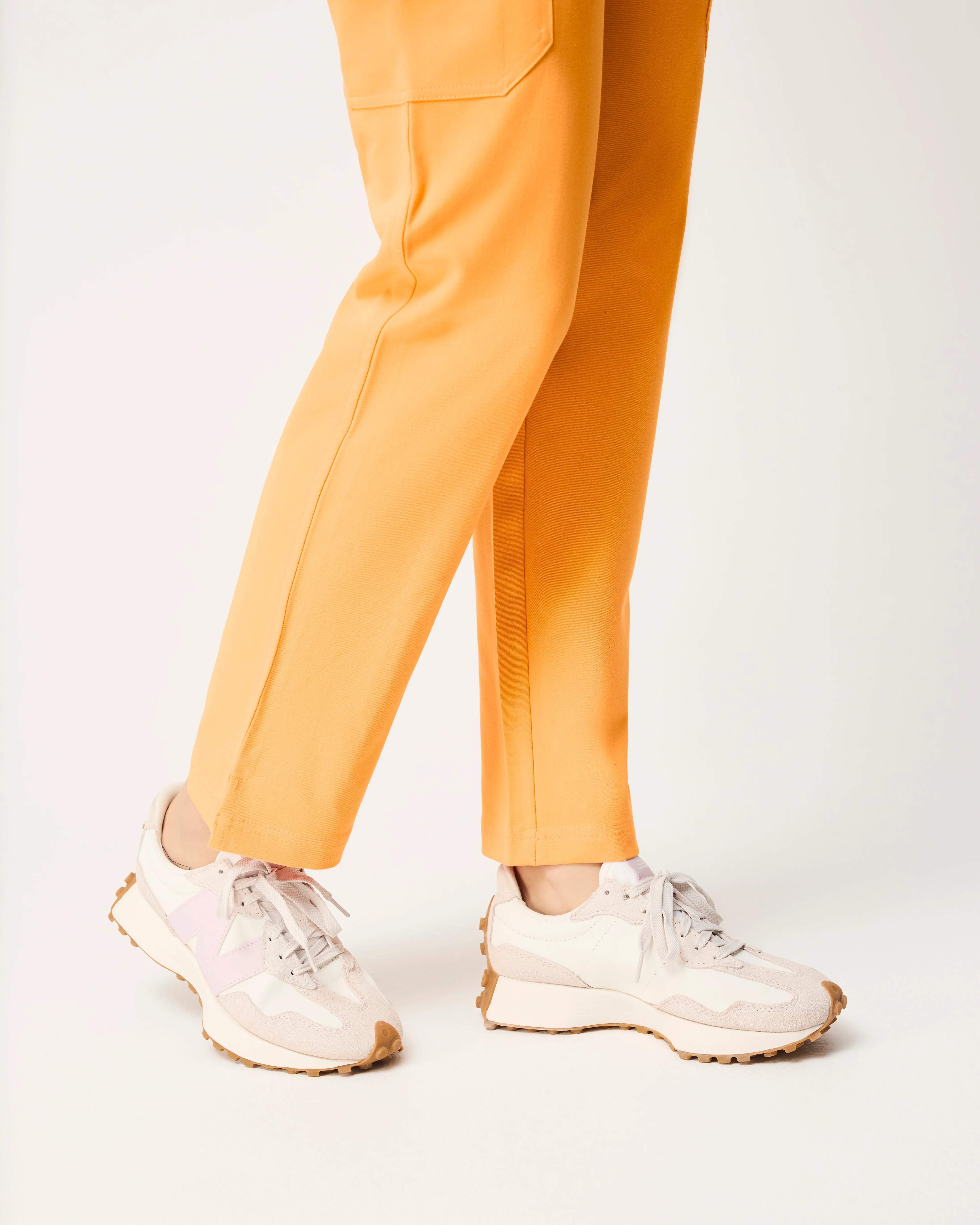 CLARISSA Skinny Leg Scrub Pants - Tangerine Orange | SLTECH™ - Image 7