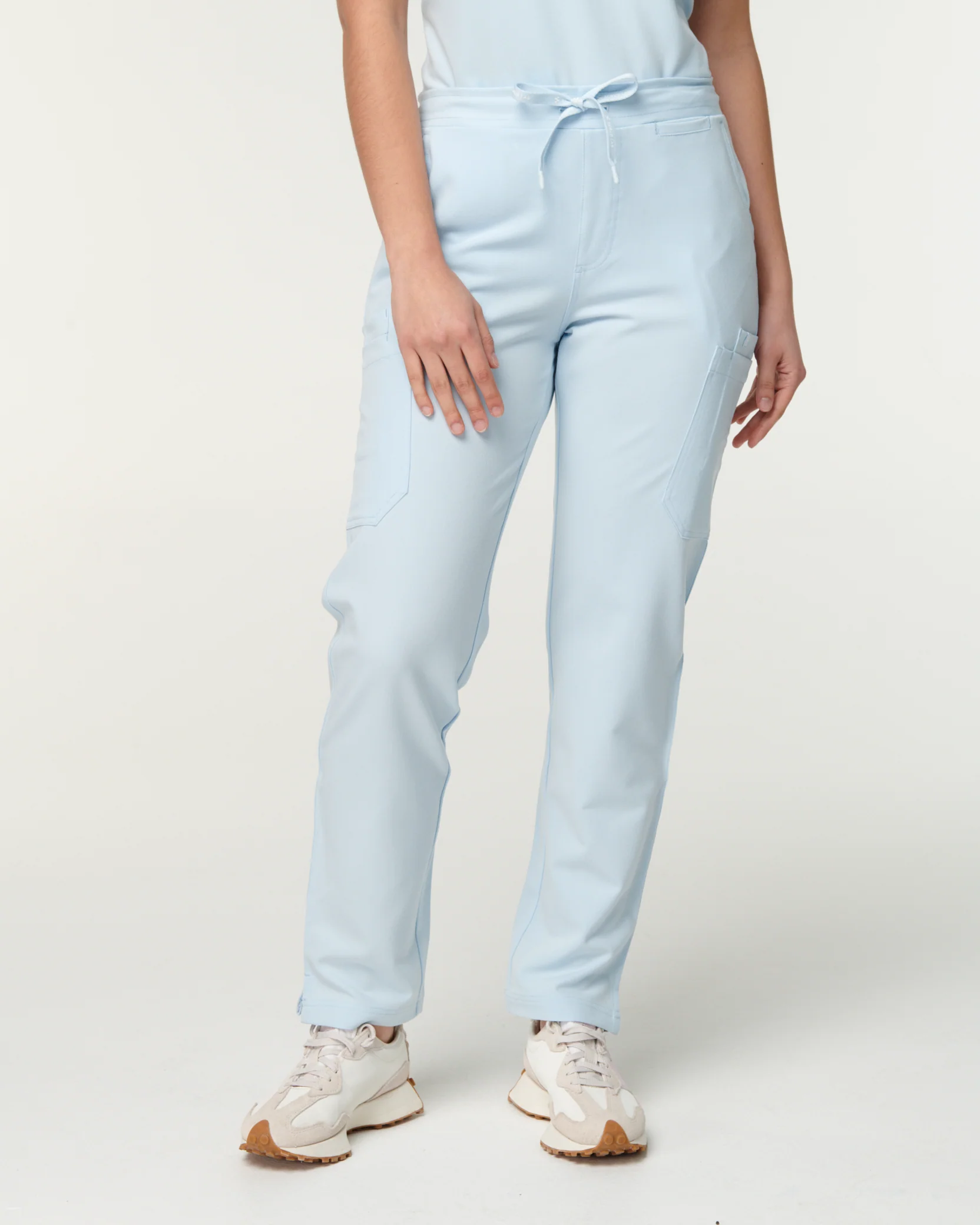 CLARISSA Skinny Leg Scrub Pants - Powder Blue | SLTECH™ - Image 2