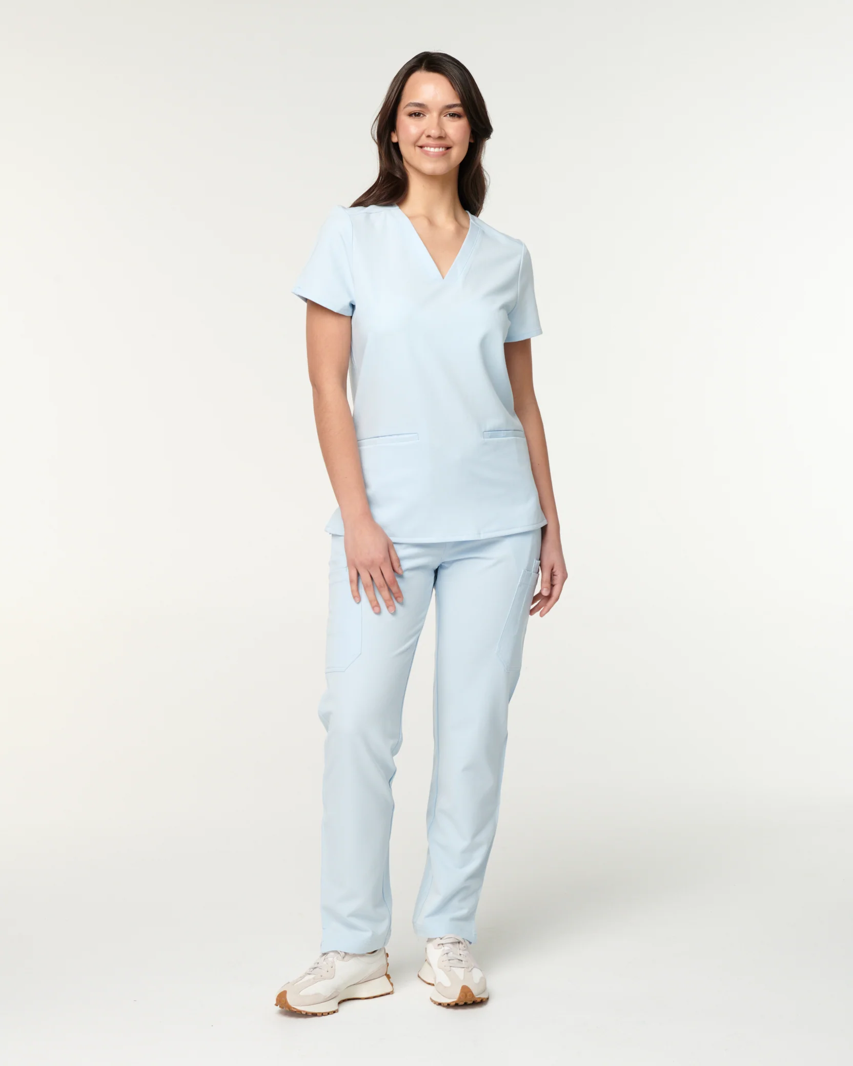 CLARISSA Skinny Leg Scrub Pants - Powder Blue | SLTECH™ - Image 4