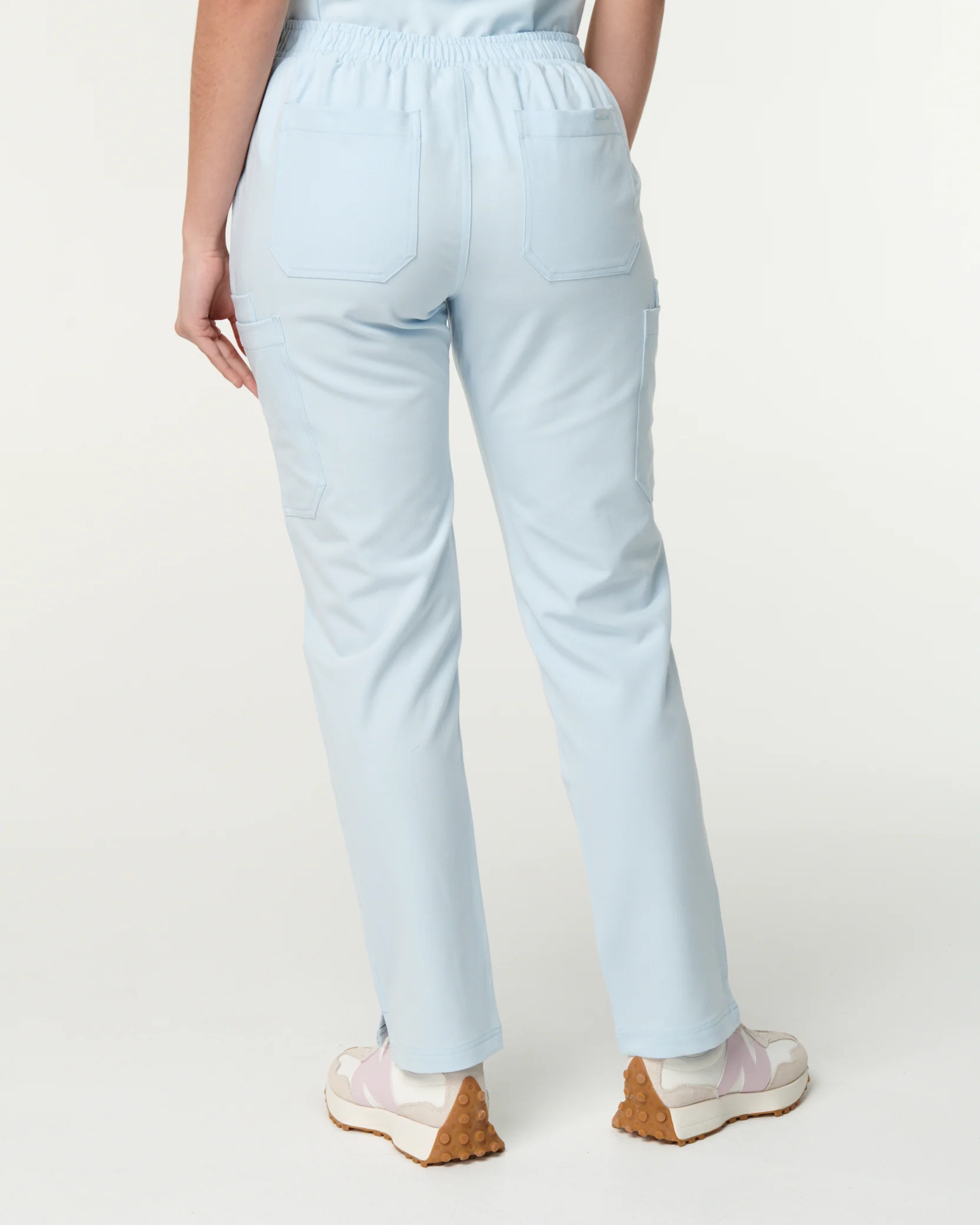 CLARISSA Skinny Leg Scrub Pants - Powder Blue | SLTECH™ - Image 5