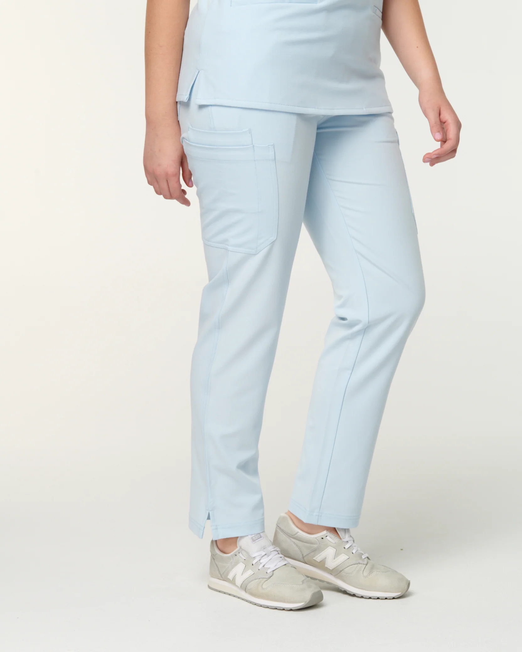 CLARISSA Skinny Leg Scrub Pants - Powder Blue | SLTECH™ - Image 6