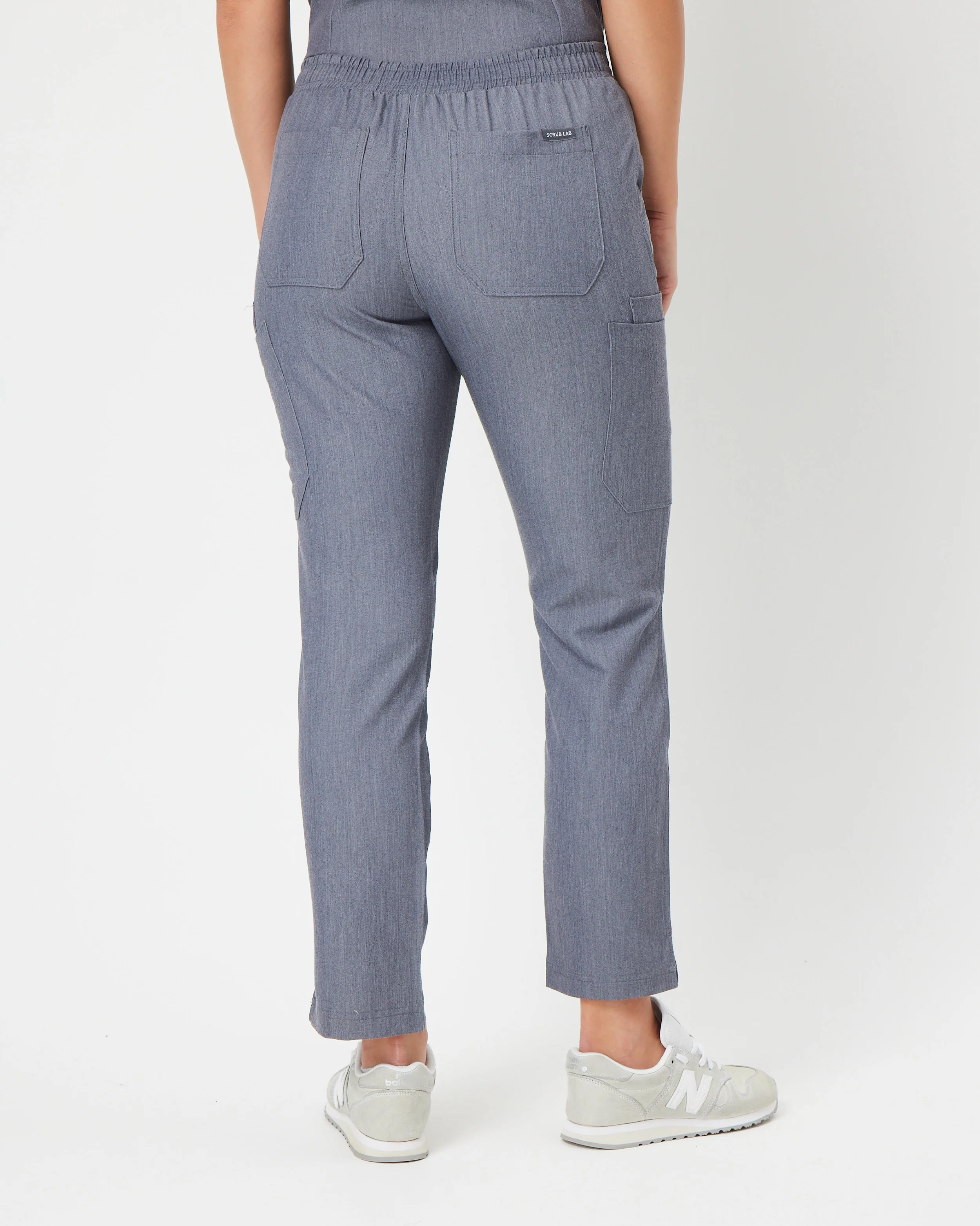 CLARISSA Skinny Leg Scrub Pants - Steel Grey | SLTECH™ - Image 5