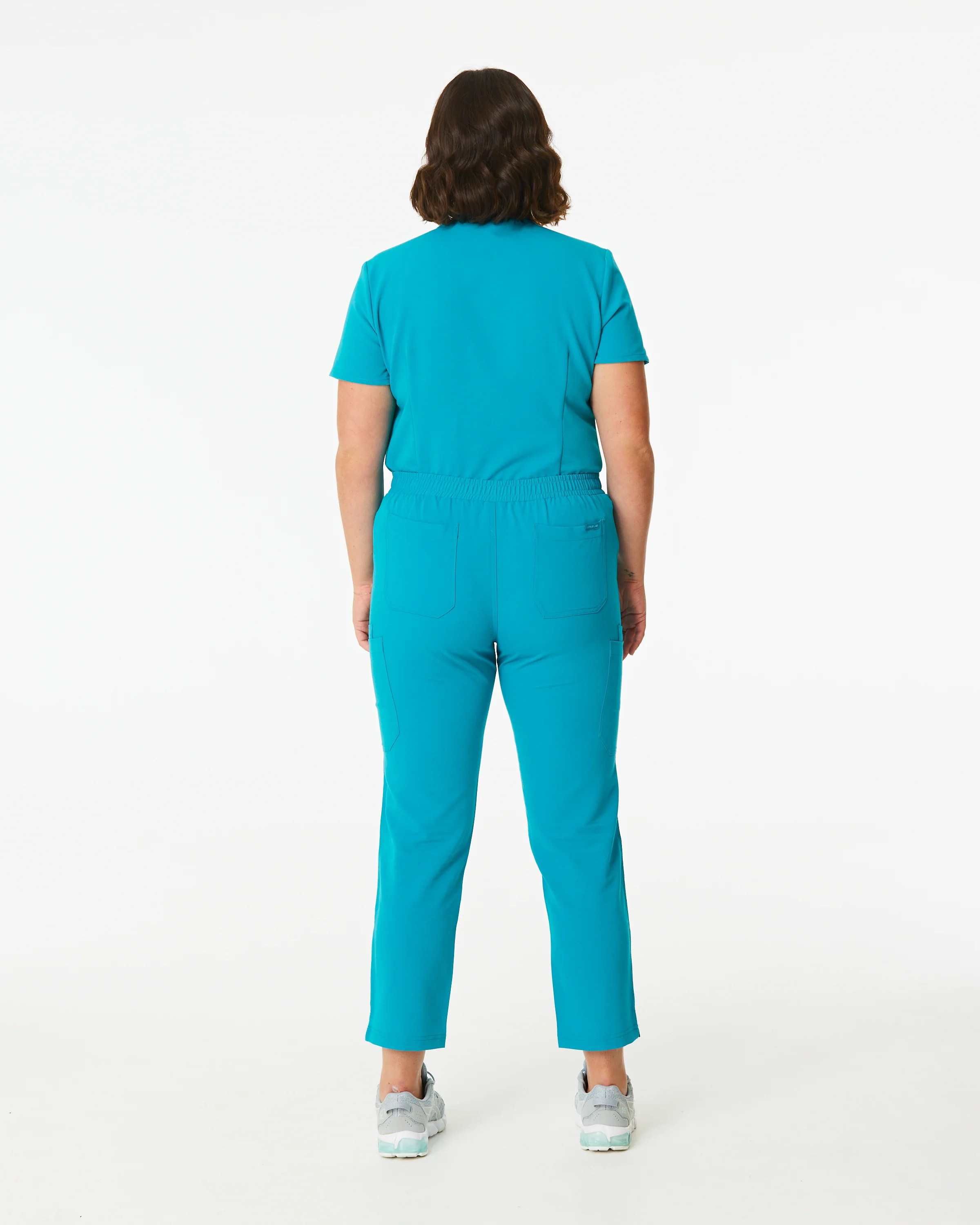 CLARISSA Skinny Leg Scrub Pants - Teal | SLTECH™ - CLEARANCE - Image 4