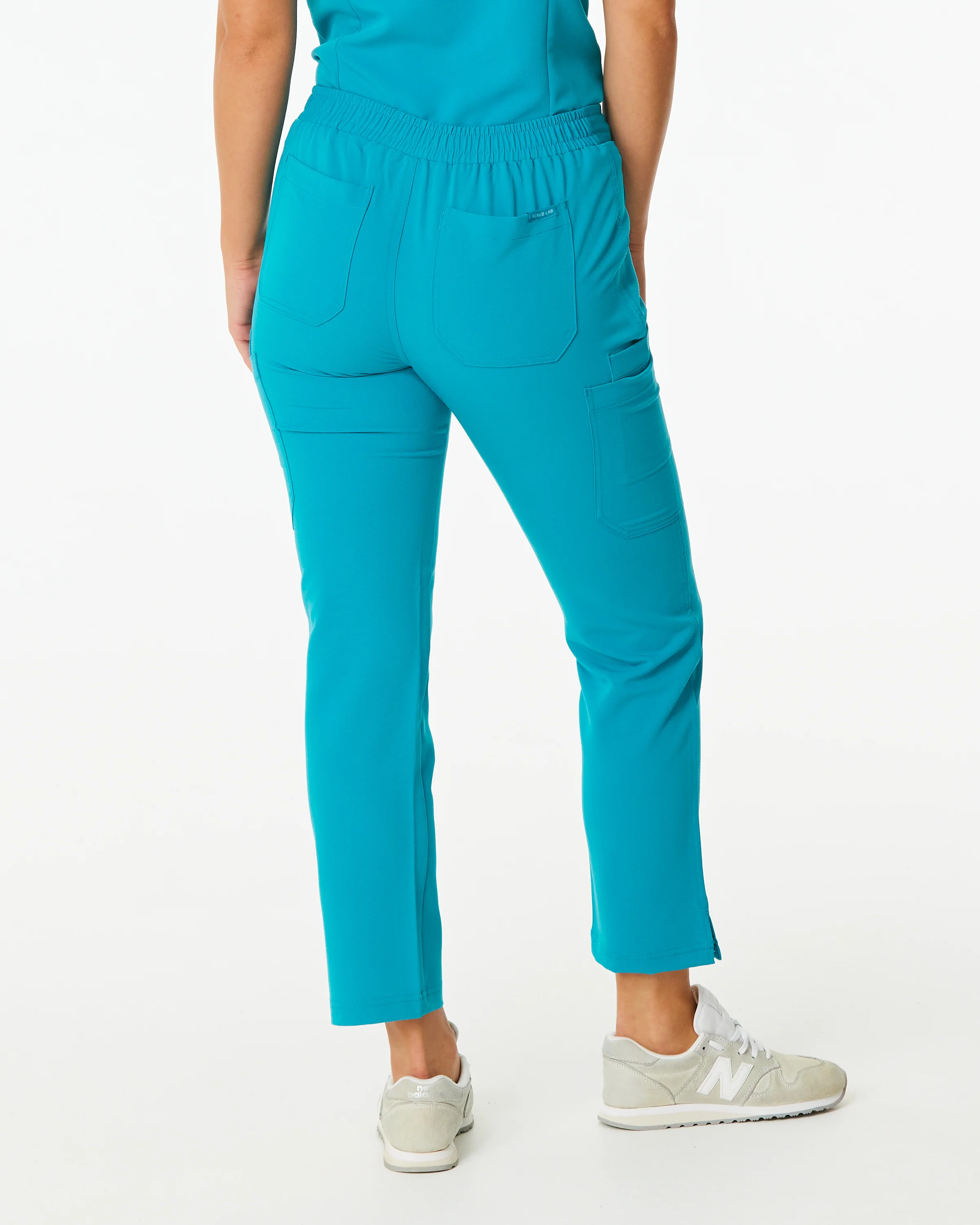 CLARISSA Skinny Leg Scrub Pants - Teal | SLTECH™ - CLEARANCE - Image 5