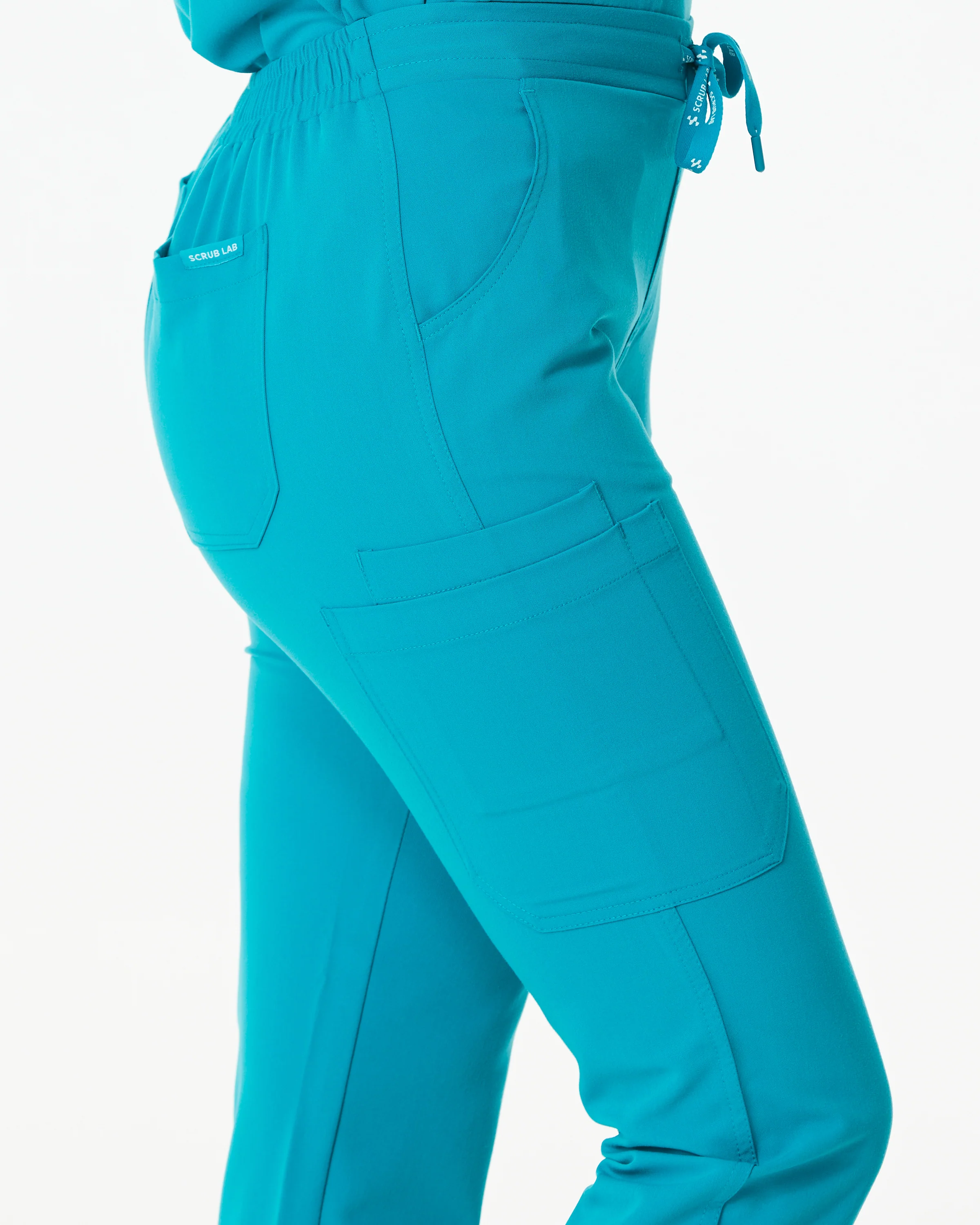 CLARISSA Skinny Leg Scrub Pants - Teal | SLTECH™ - CLEARANCE - Image 6