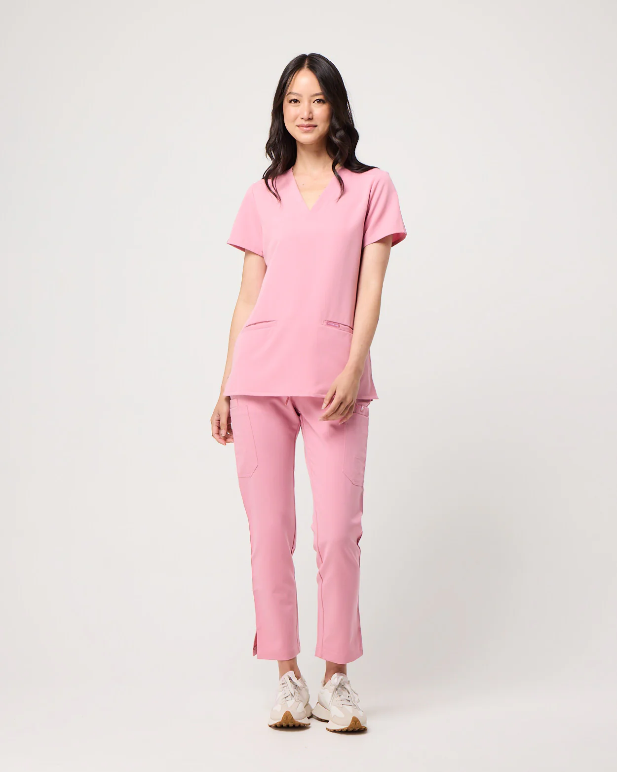 ELIZABETH Two Pocket Scrub Top (Original SLTECH™ fabric) - Picasso Pink - Image 3