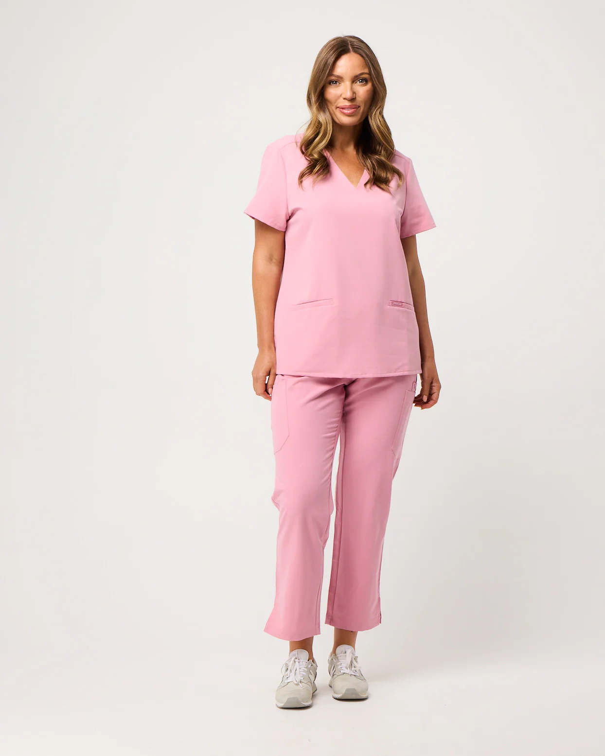 ELIZABETH Two Pocket Scrub Top (Original SLTECH™ fabric) - Picasso Pink - Image 4