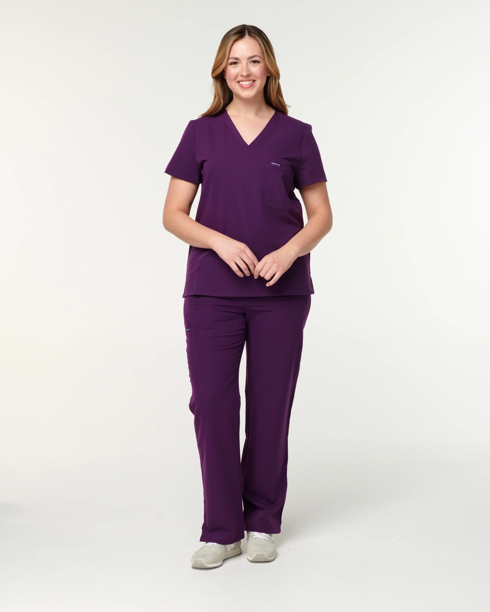 EDITH Straight Leg Scrub Pants - Aubergine | SLTECH™ - Image 3