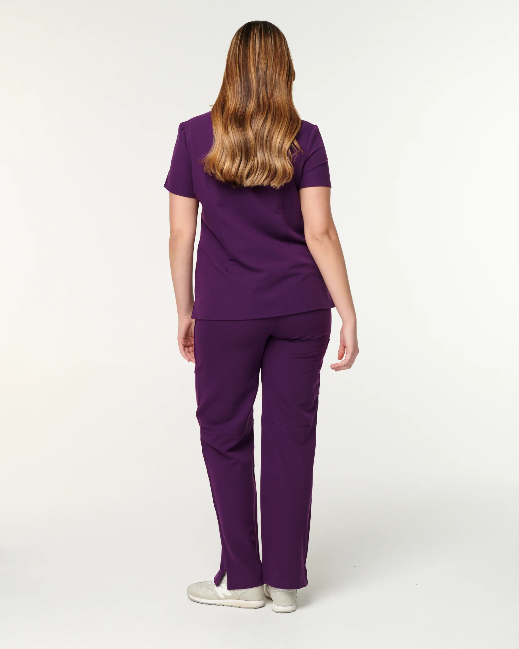 EDITH Straight Leg Scrub Pants - Aubergine | SLTECH™ - Image 5