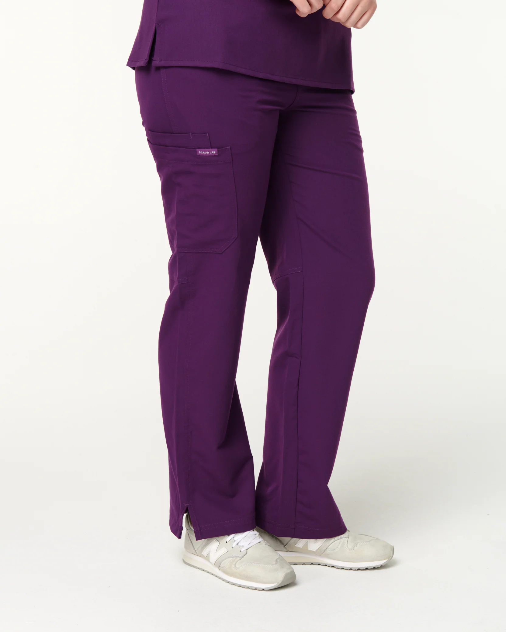 EDITH Straight Leg Scrub Pants - Aubergine | SLTECH™ - Image 6