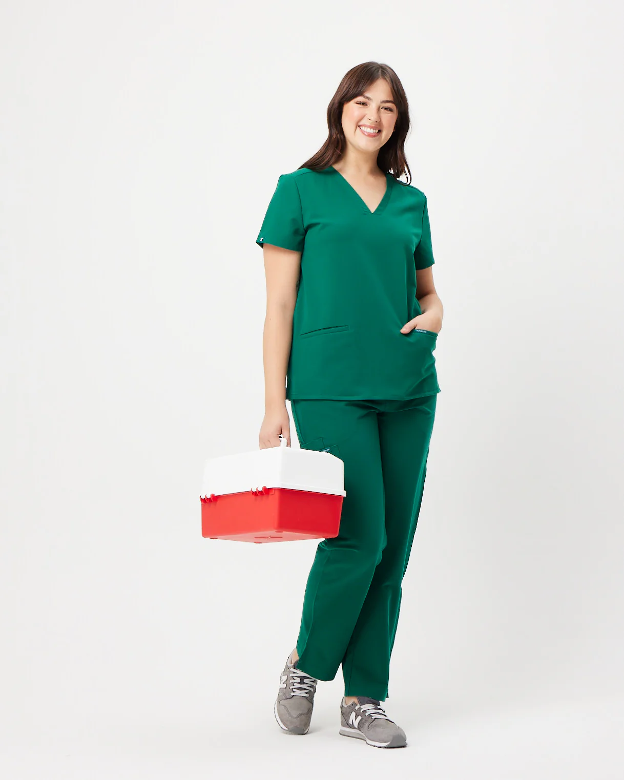 EDITH Straight Leg Scrub Pants - Hunter Green | SLTECH™ - Image 3