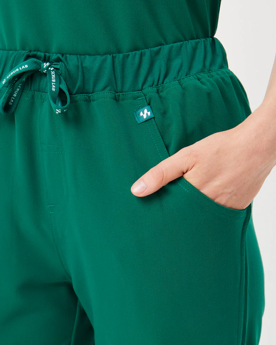 EDITH Straight Leg Scrub Pants - Hunter Green | SLTECH™ - Image 8