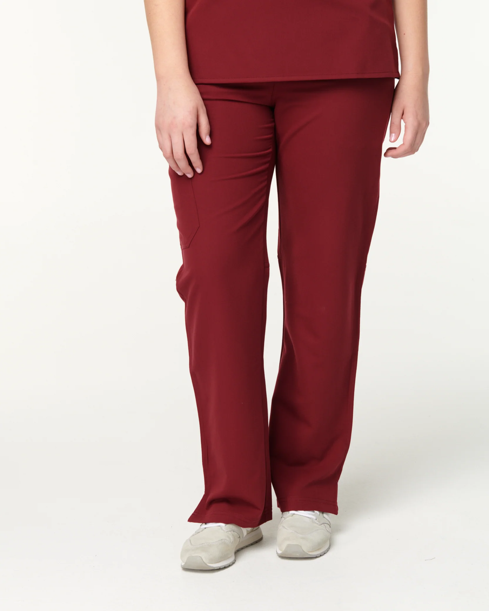 EDITH Straight Leg Scrub Pants - Maroon | SLTECH™ - Image 2