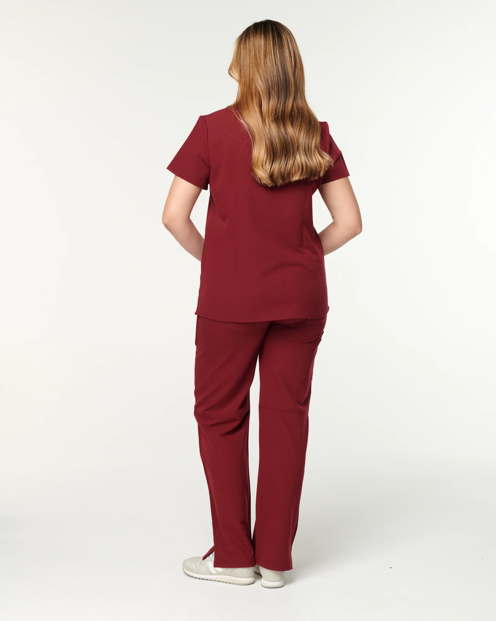 EDITH Straight Leg Scrub Pants - Maroon | SLTECH™ - Image 5