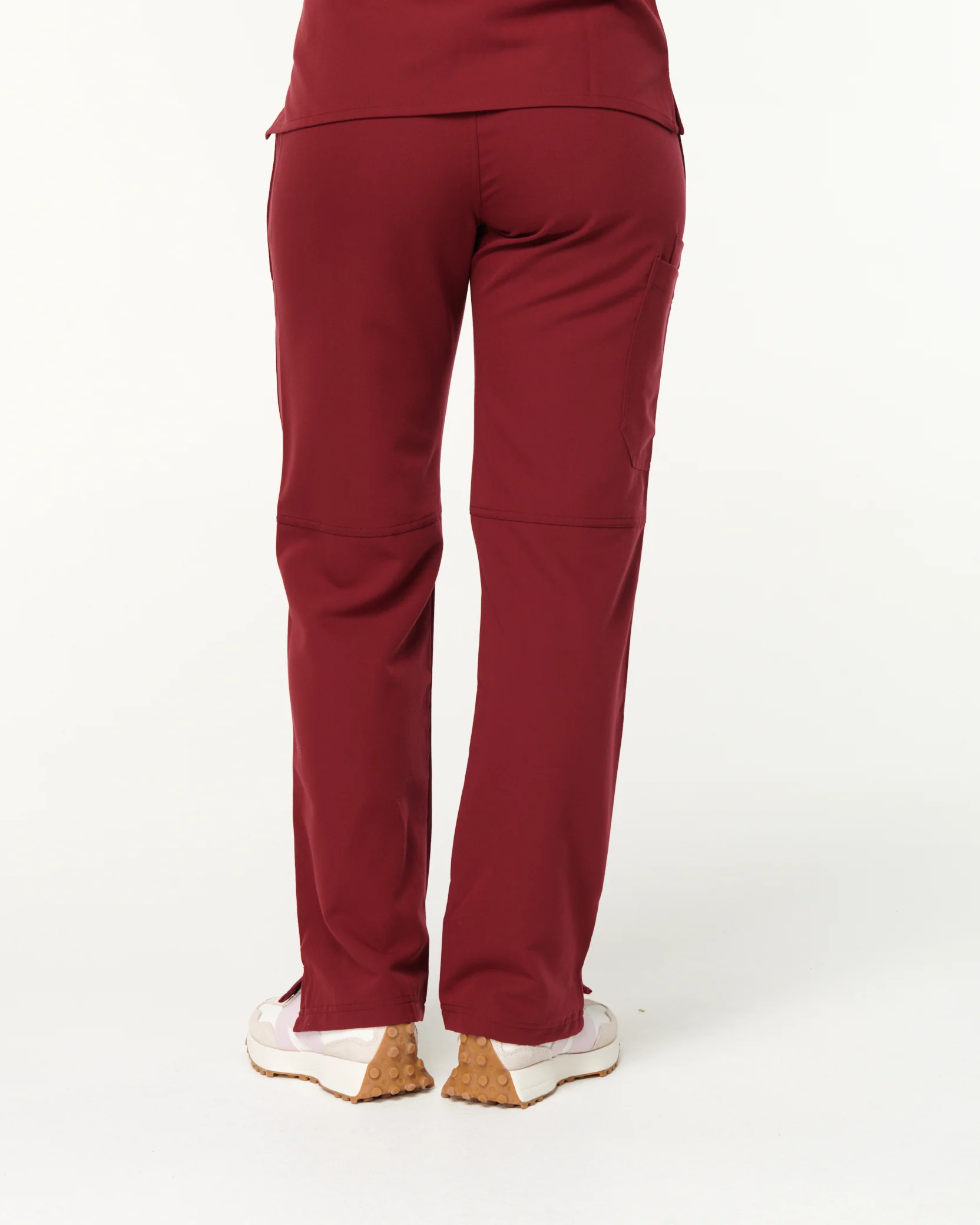EDITH Straight Leg Scrub Pants - Maroon | SLTECH™ - Image 6