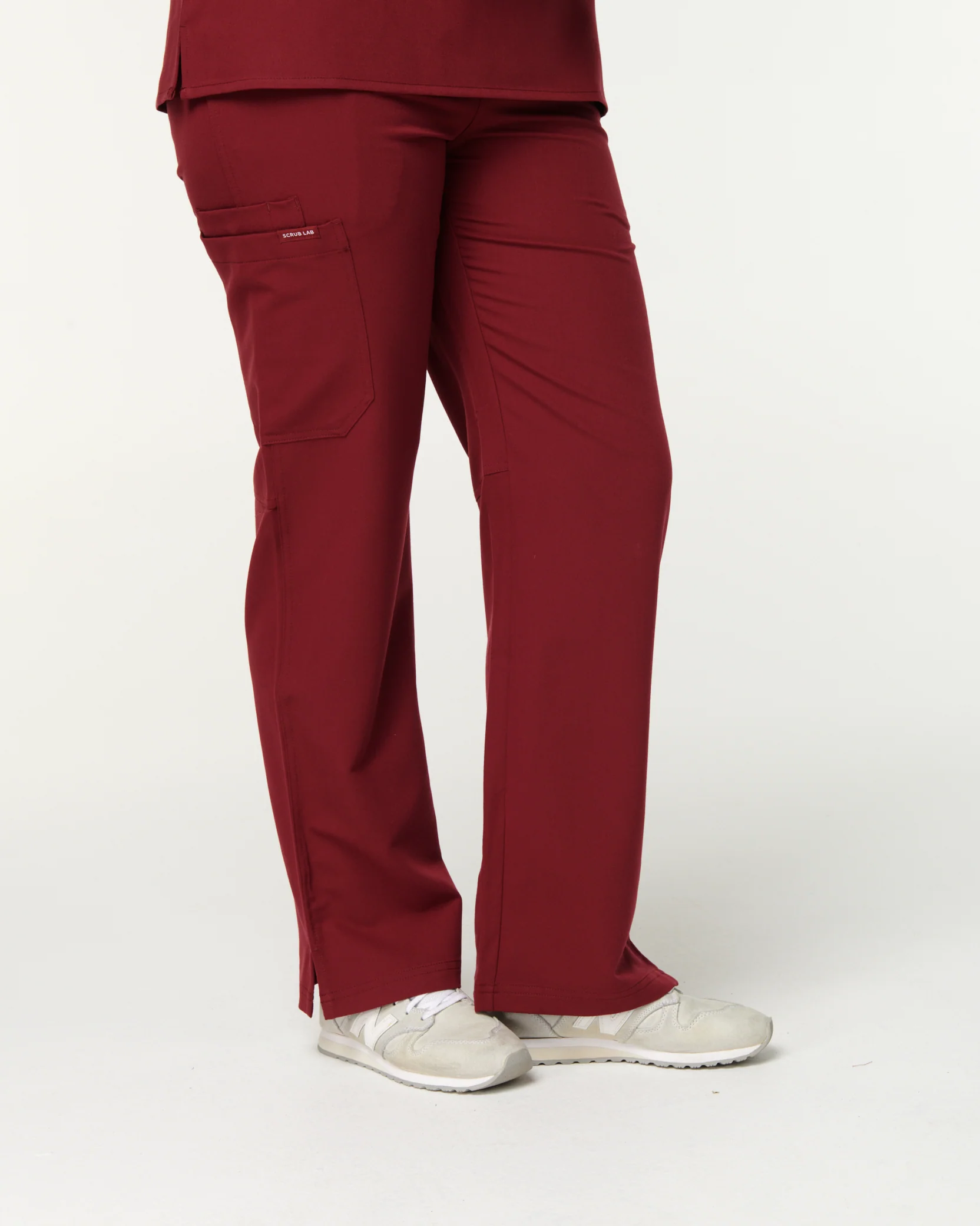 EDITH Straight Leg Scrub Pants - Maroon | SLTECH™ - Image 7