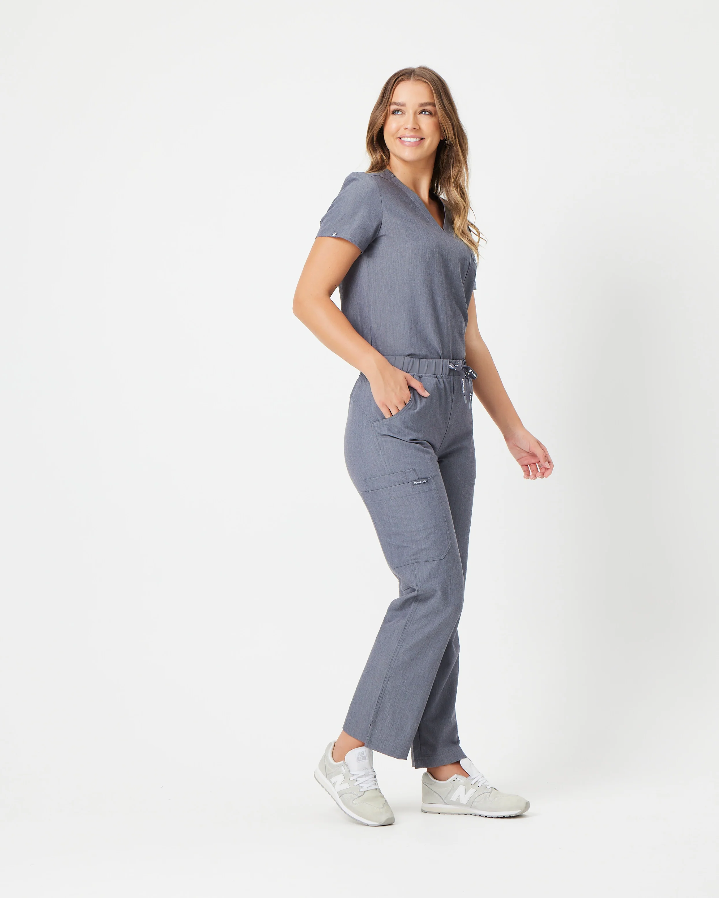 EDITH Straight Leg Scrub Pants - Steel Grey | SLTECH™ - Image 3