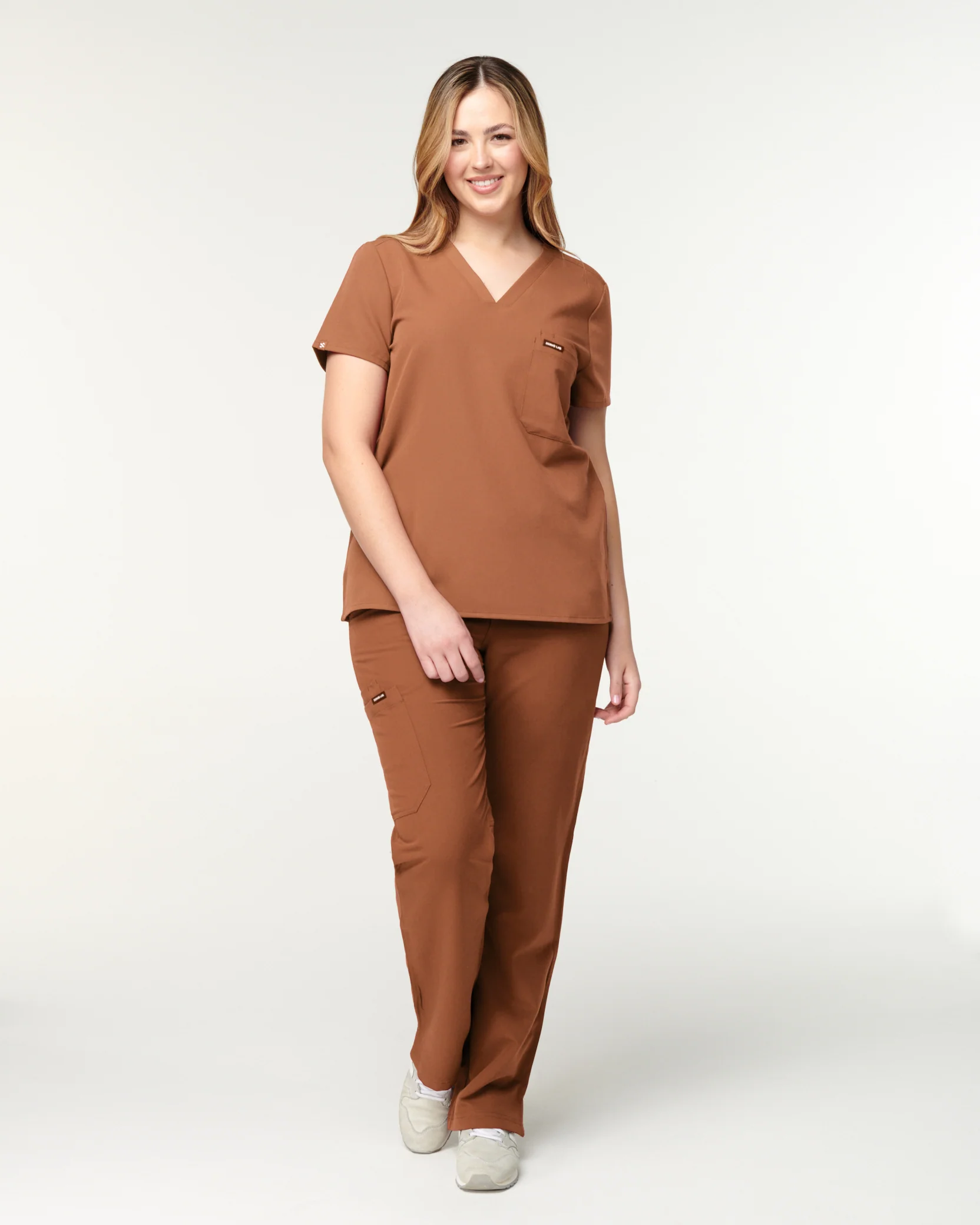 EDITH Straight Leg Scrub Pants - Pecan Brown | SLTECH™ - Image 4