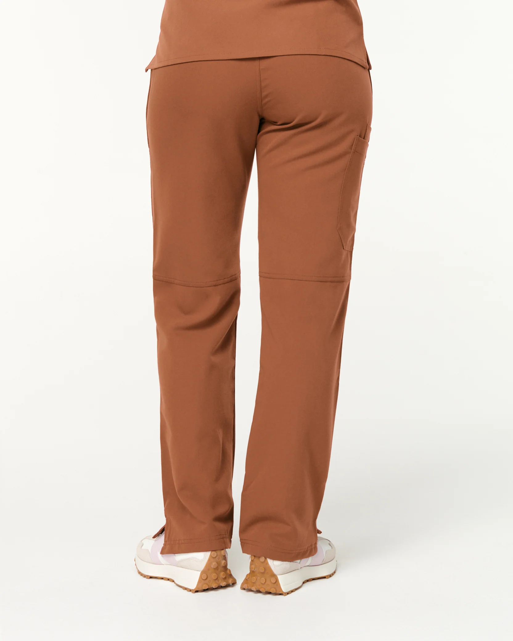 EDITH Straight Leg Scrub Pants - Pecan Brown | SLTECH™ - Image 5