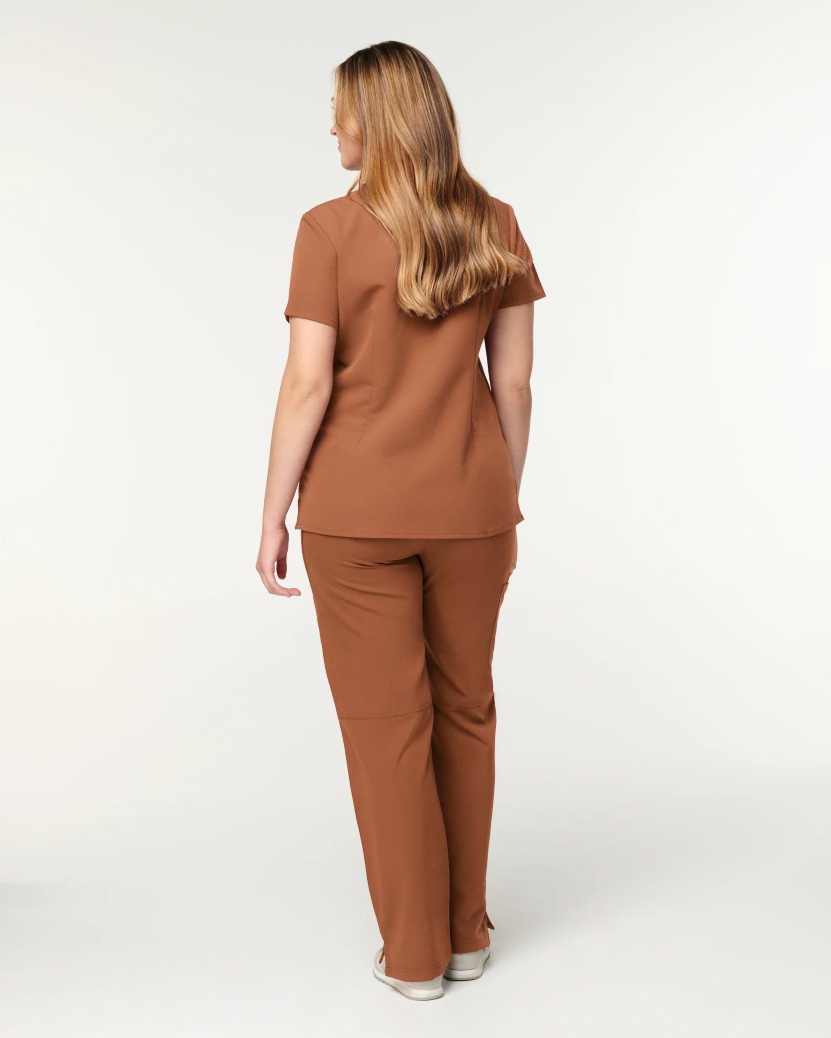EDITH Straight Leg Scrub Pants - Pecan Brown | SLTECH™ - Image 6