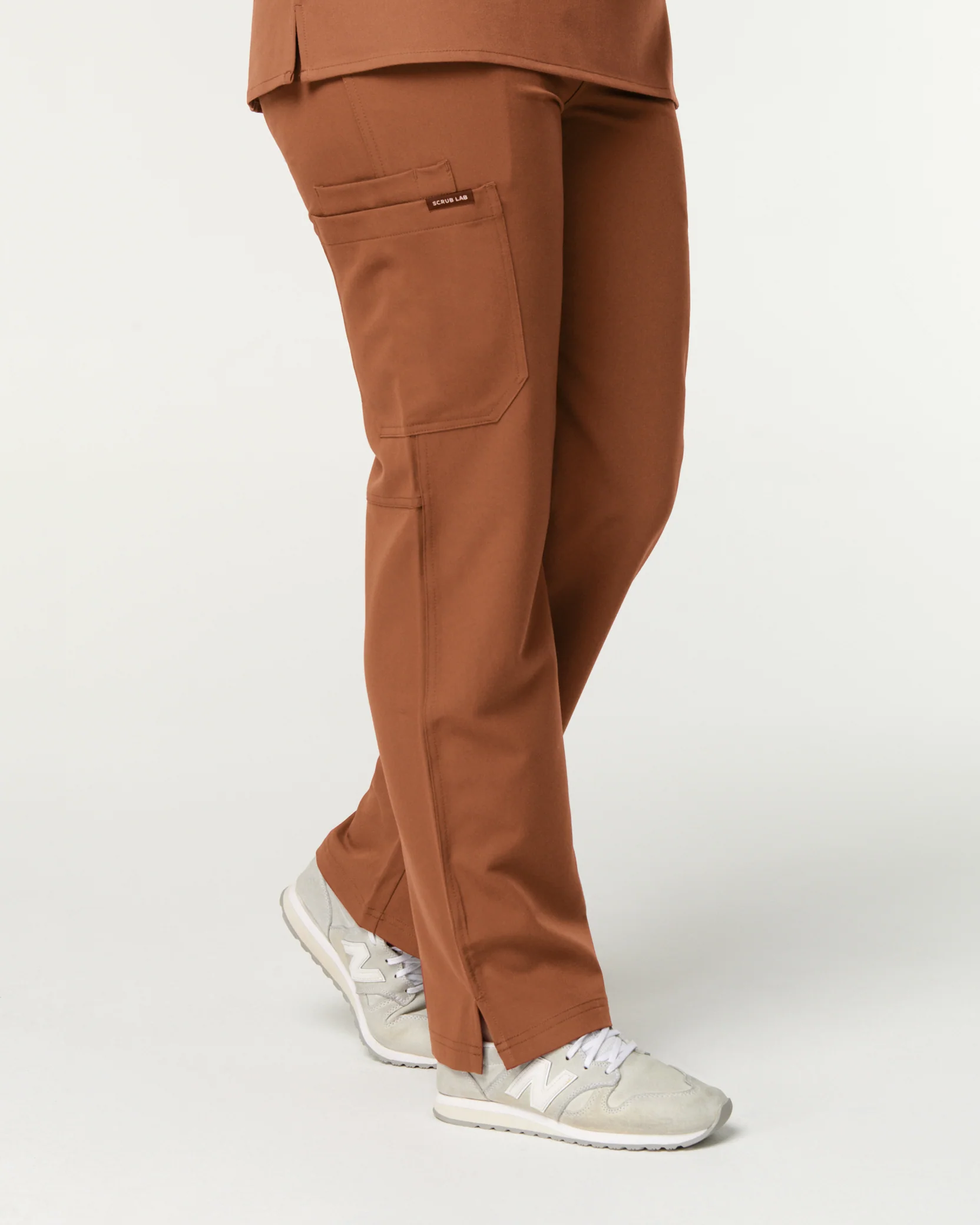 EDITH Straight Leg Scrub Pants - Pecan Brown | SLTECH™ - Image 7