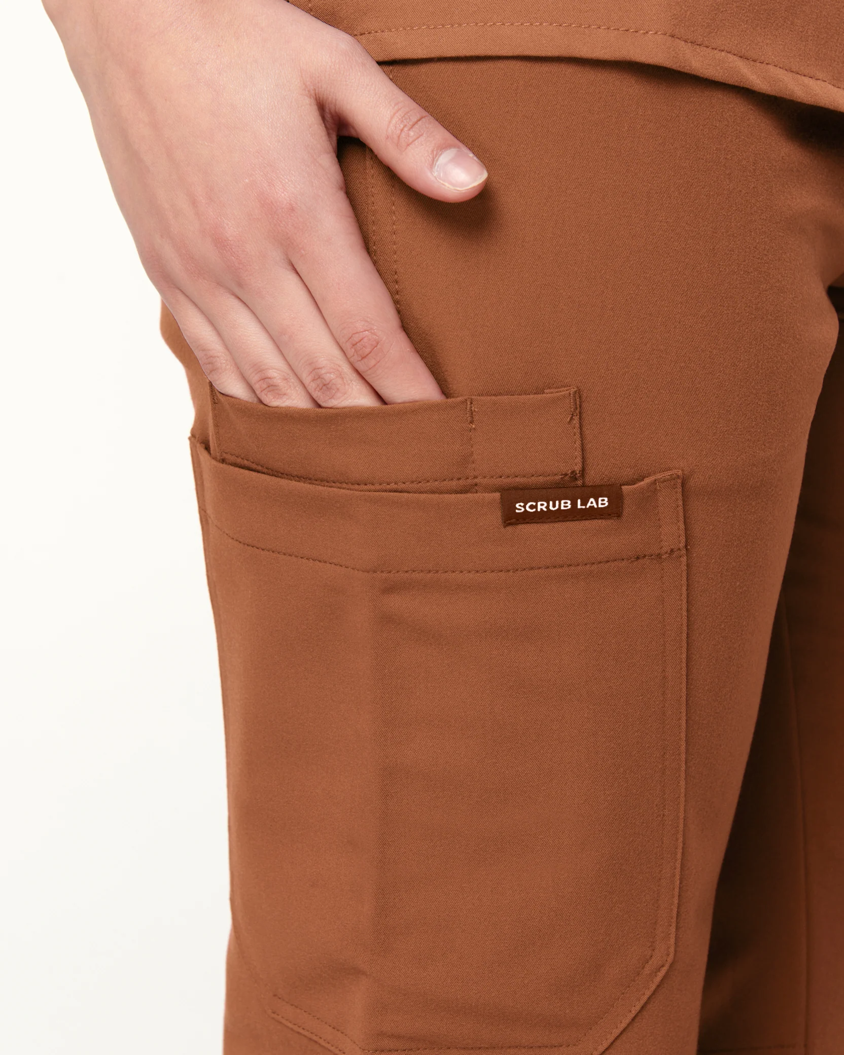 EDITH Straight Leg Scrub Pants - Pecan Brown | SLTECH™ - Image 9